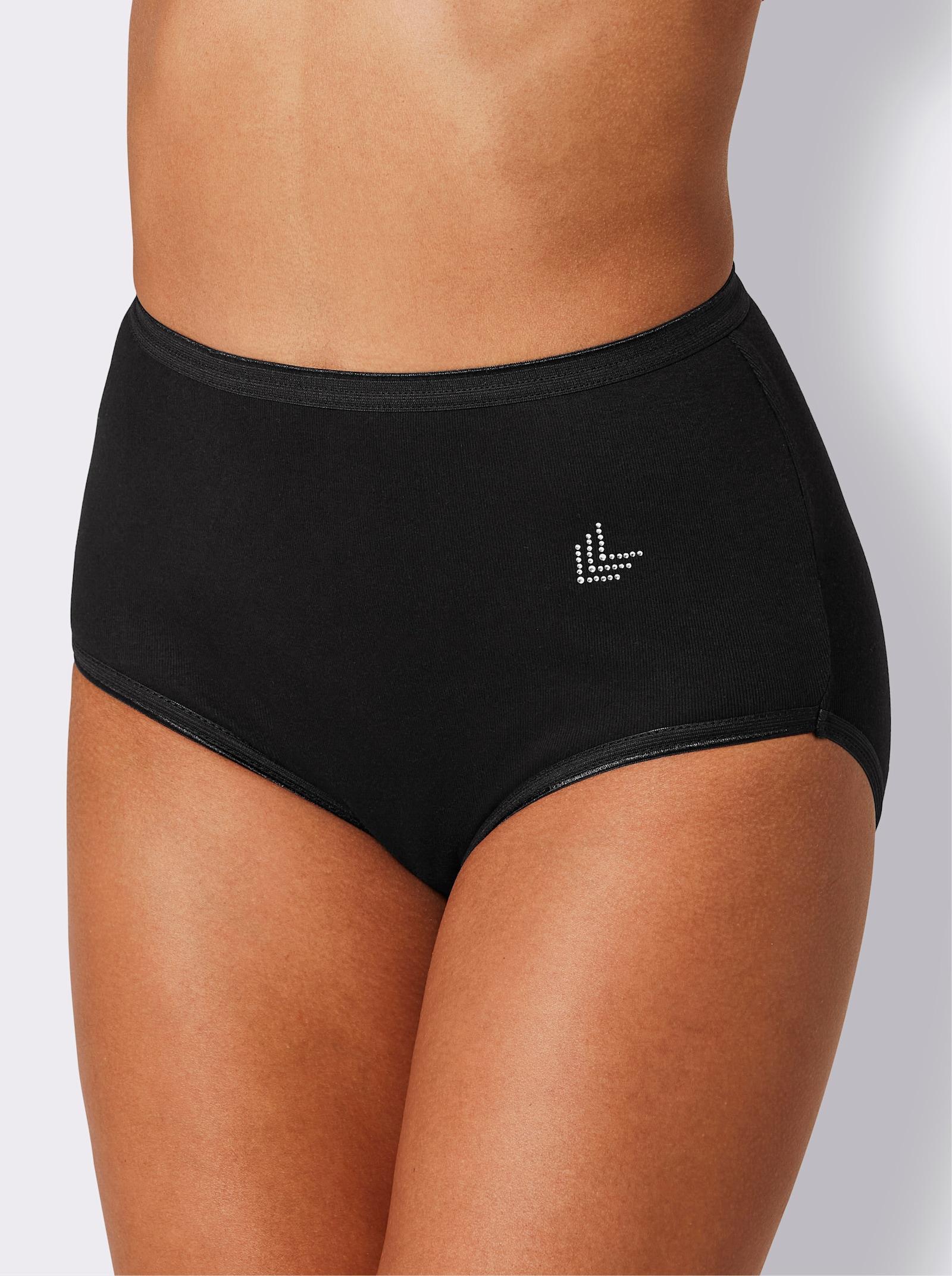wäschepur Slip met sierelement - 4 stuks zwart
