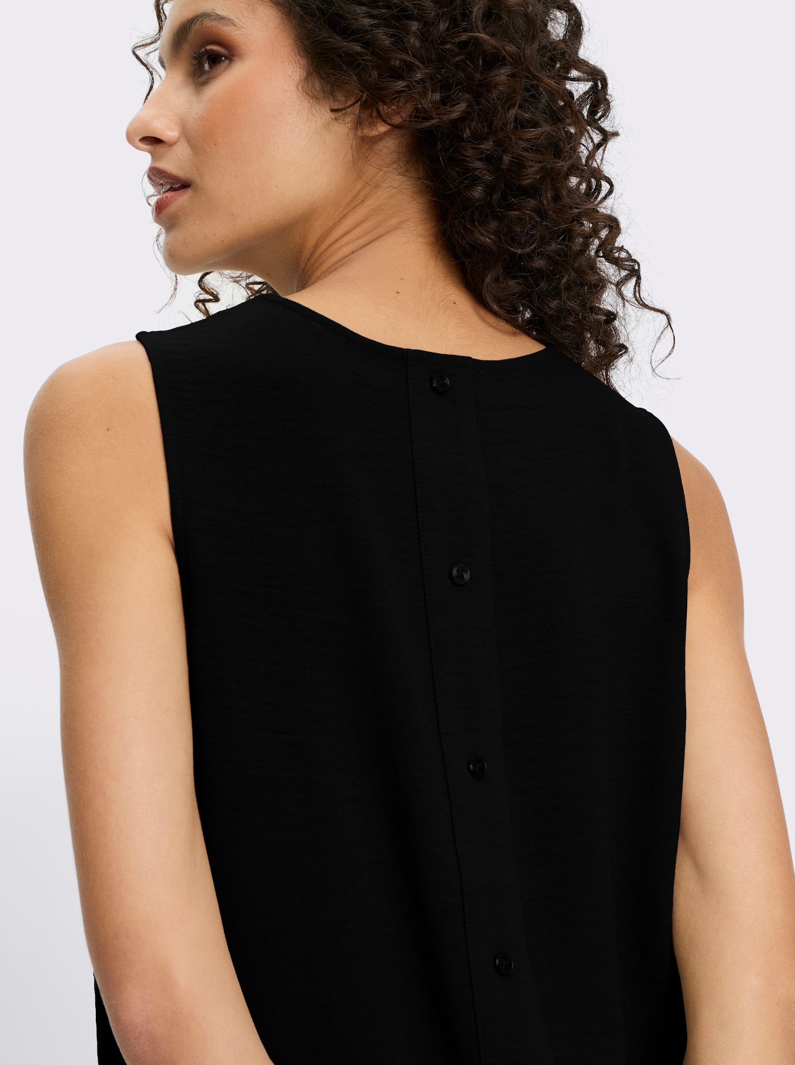 heine Blousetop en broek in uitlopend model - zwart