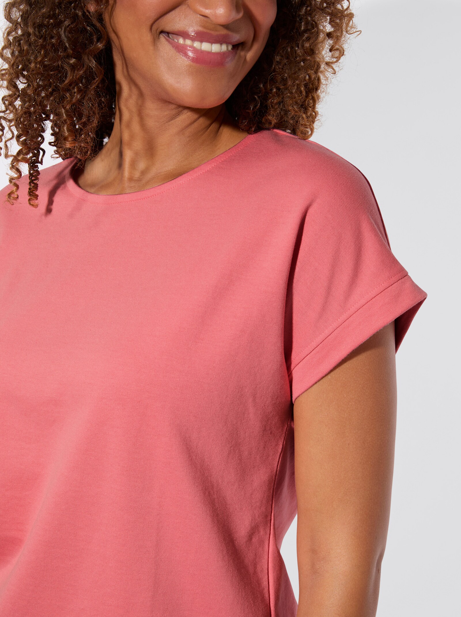 Sweatshirt im Baumwoll-Mix - flamingo