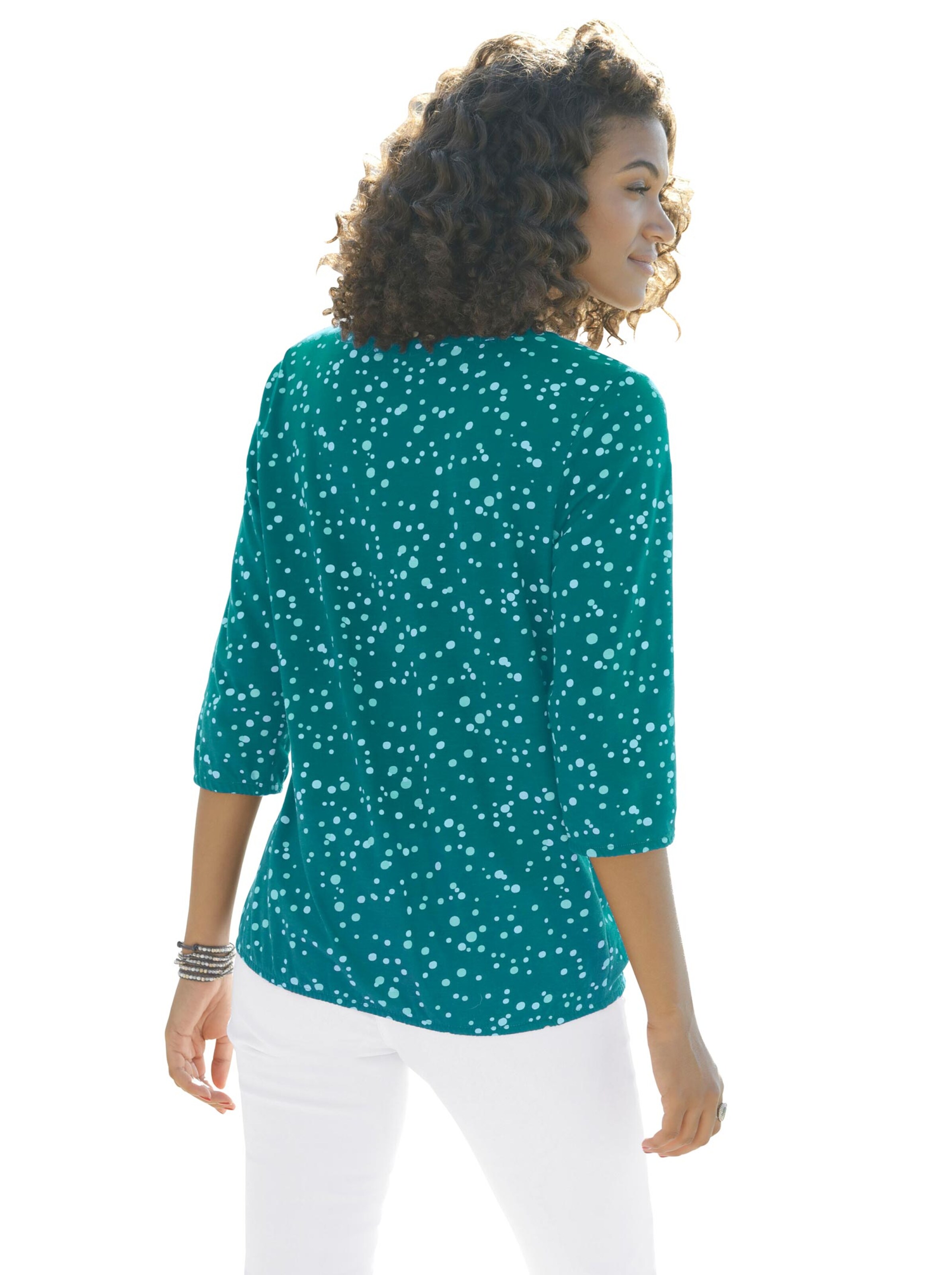 Shirt - türkis-gemustert