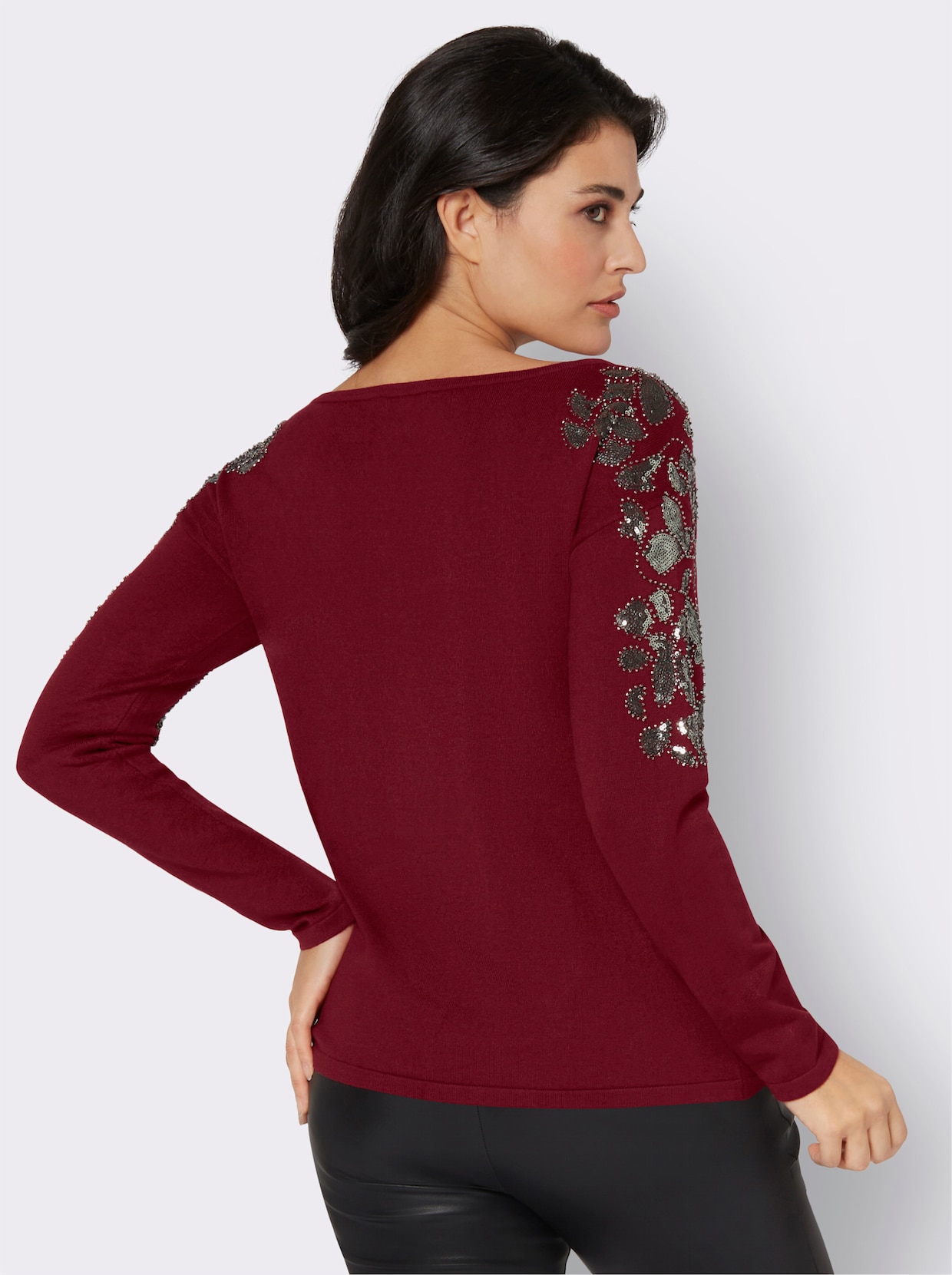 Pullover met lange mouwen - donkerrood