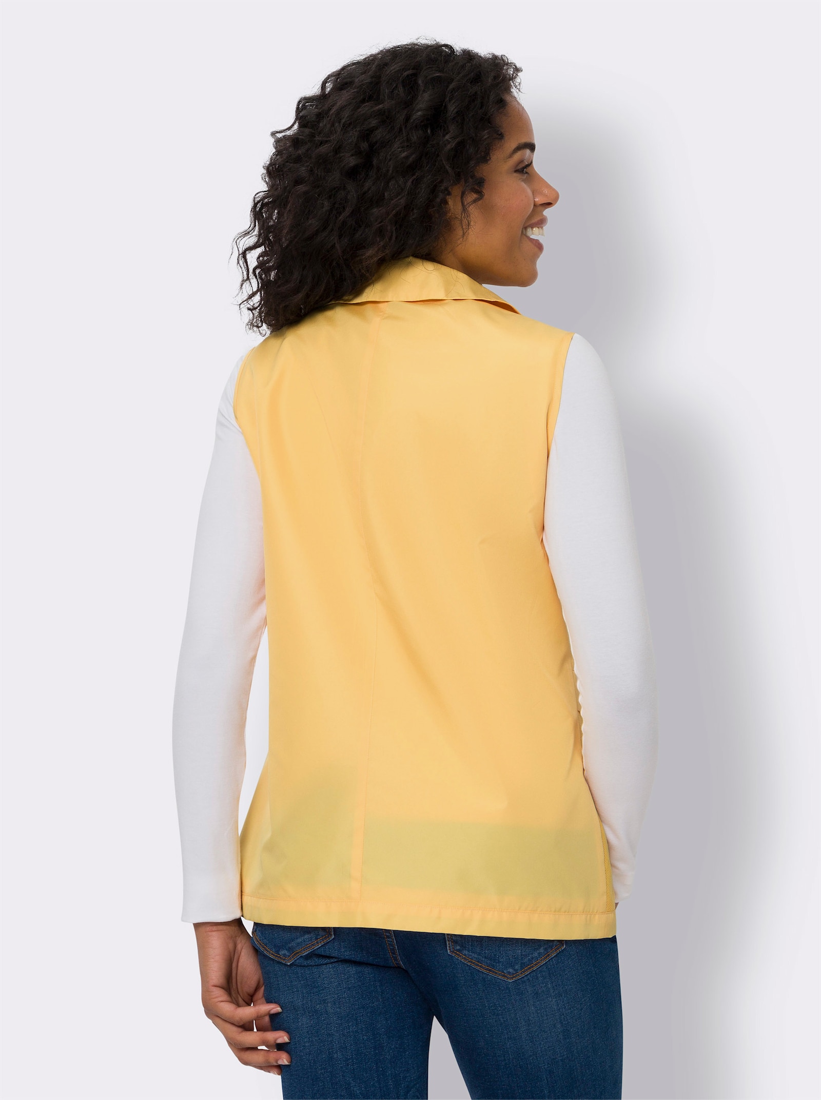 Weste mit Umlegekragen - gelb