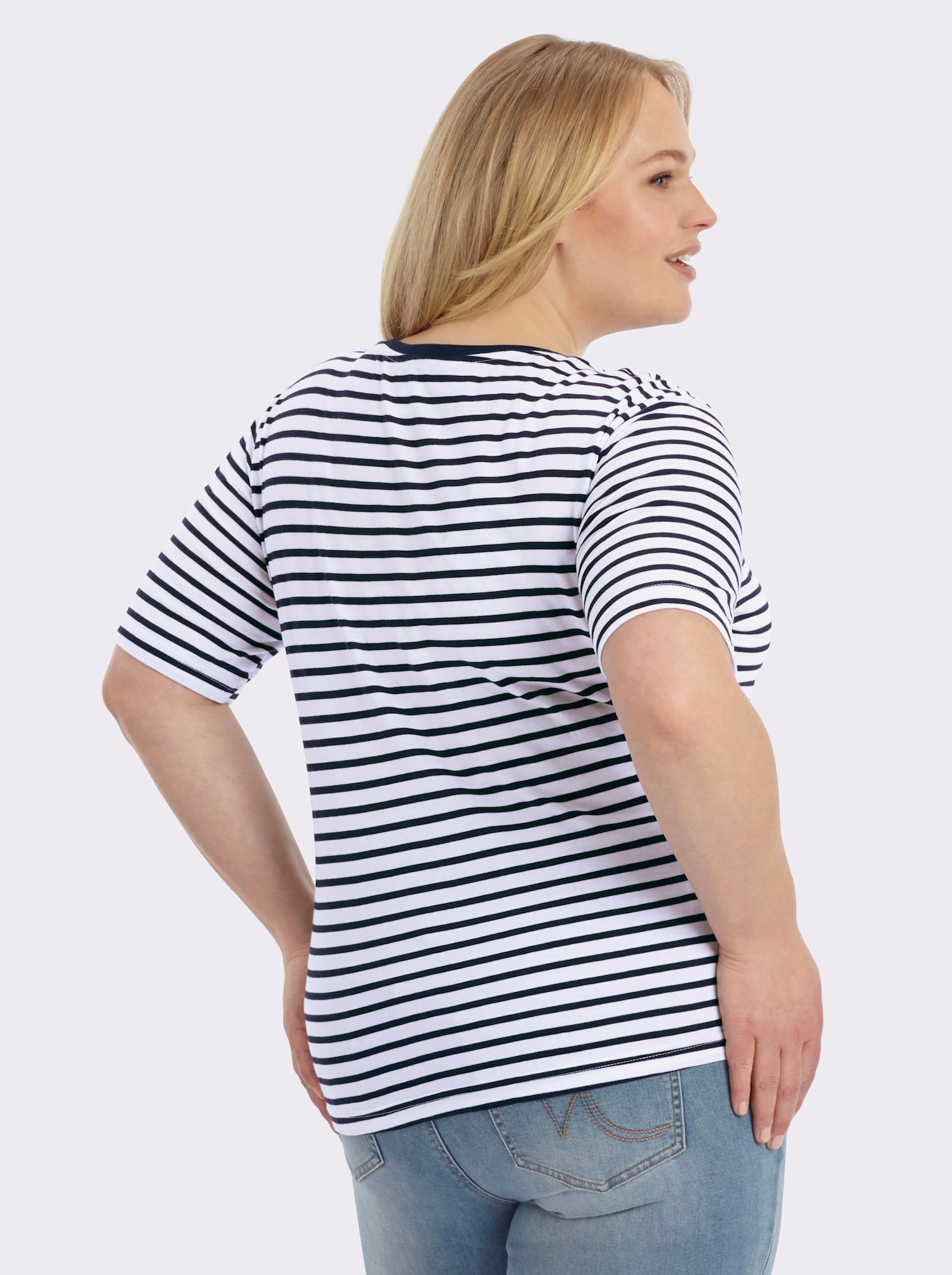 Shirt im Streifenmuster - marine-weiß-gestreift