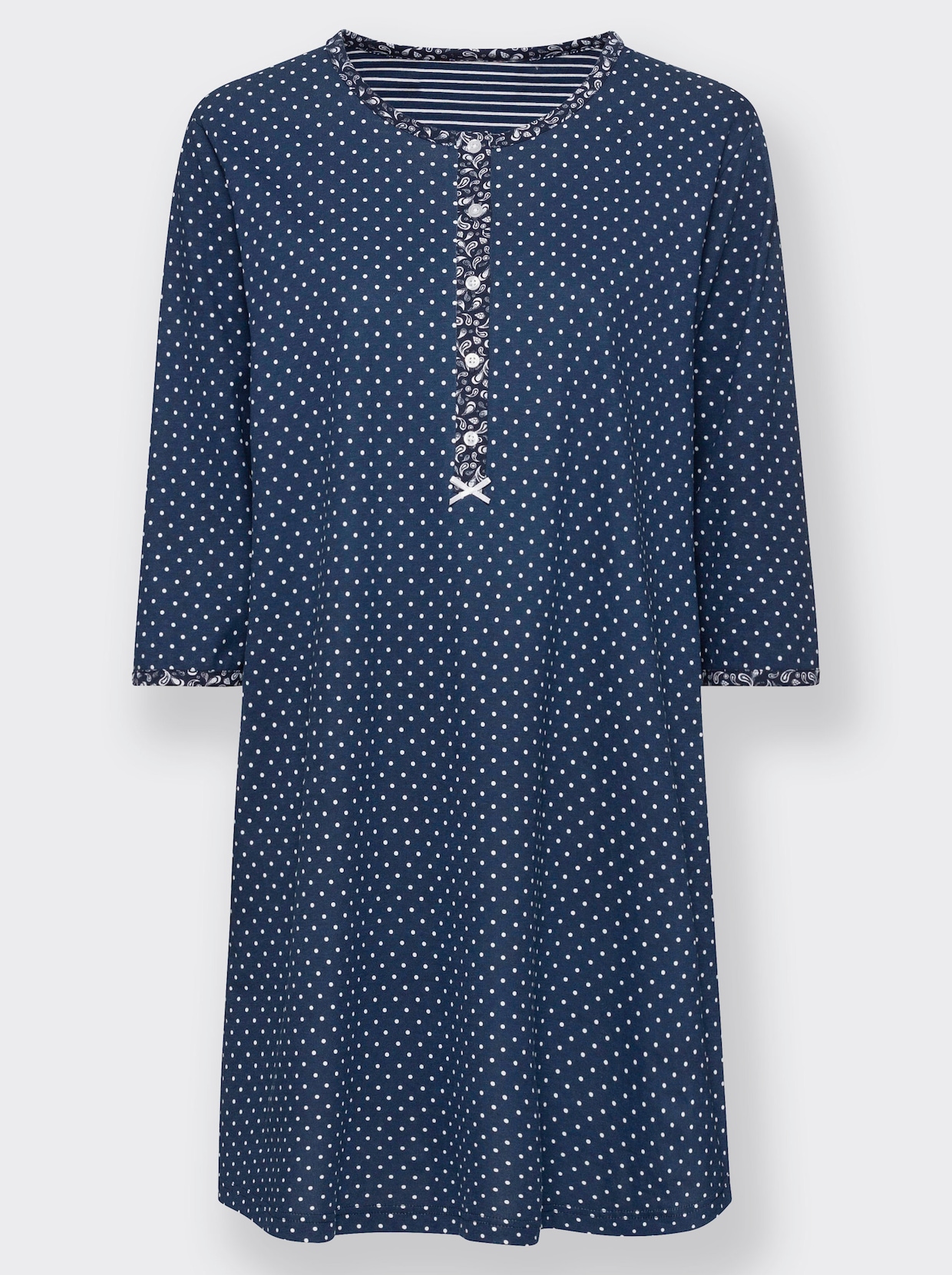 Marie Francoise Sleepshirt - marine-gepunktet