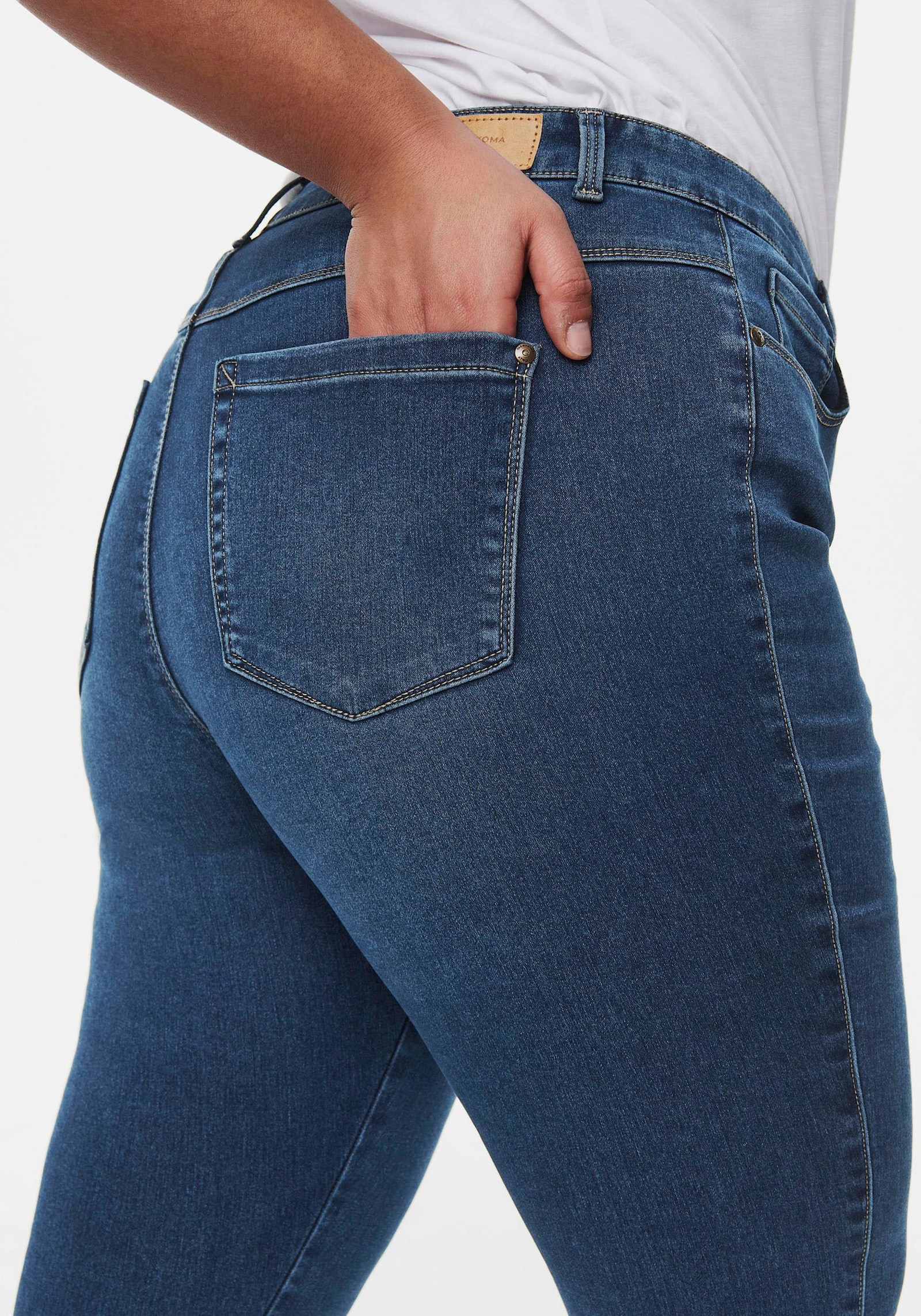 High-waist-Jeans - blue-used
