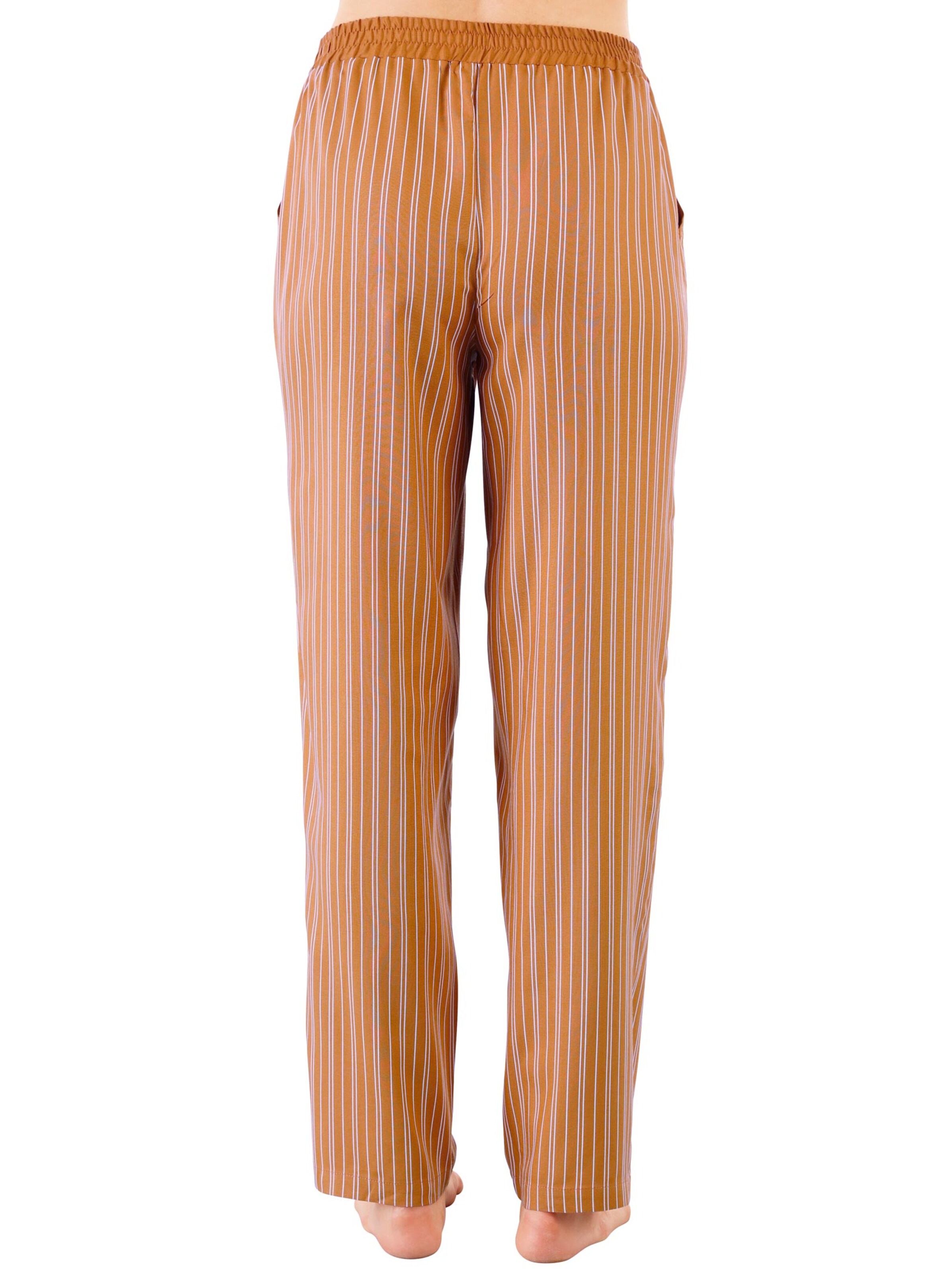 Freizeithose - zimt-gestreift