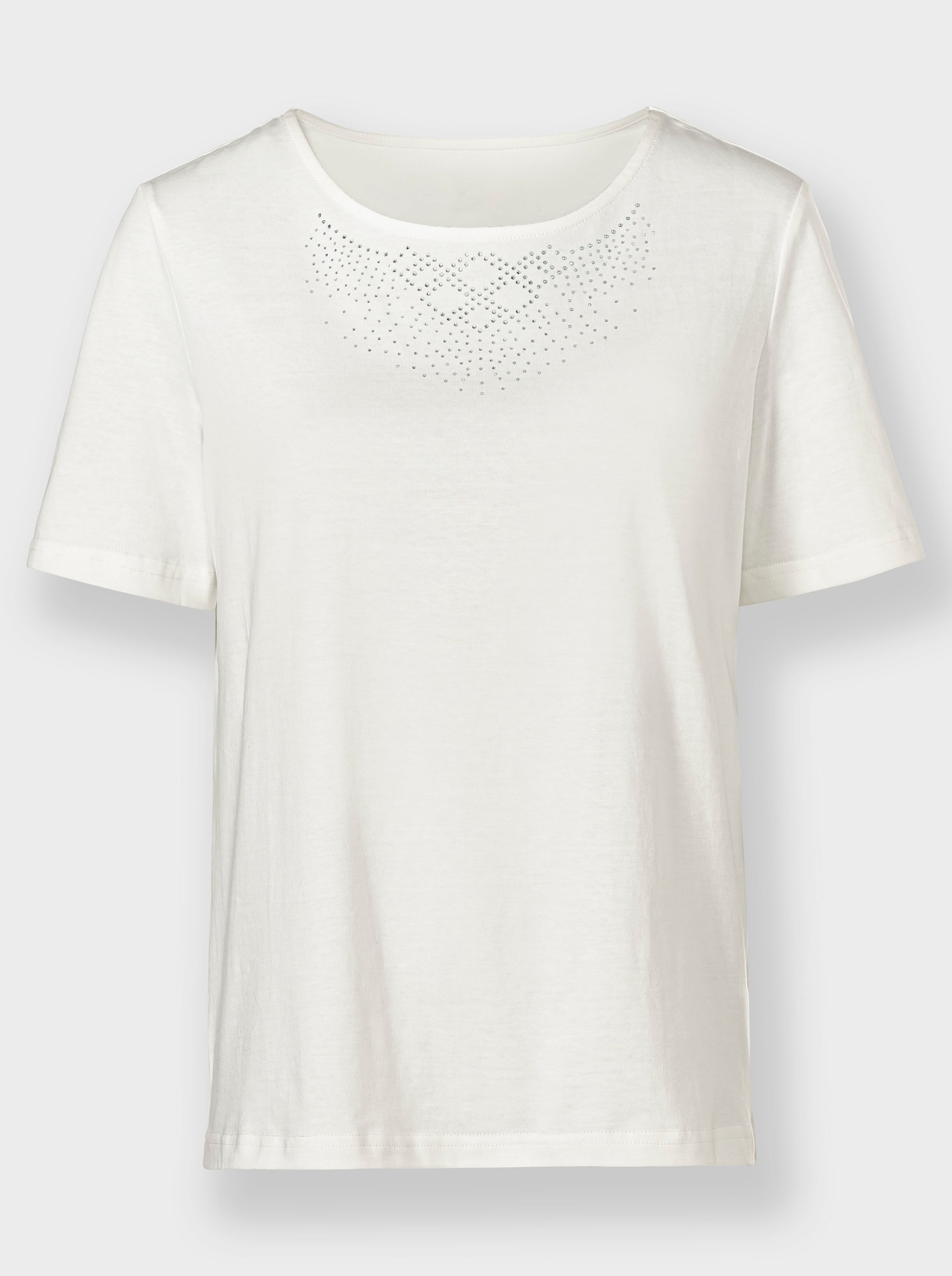 Shirt met ronde hals, OCS-gecertificeerd, met biokatoen - ecru