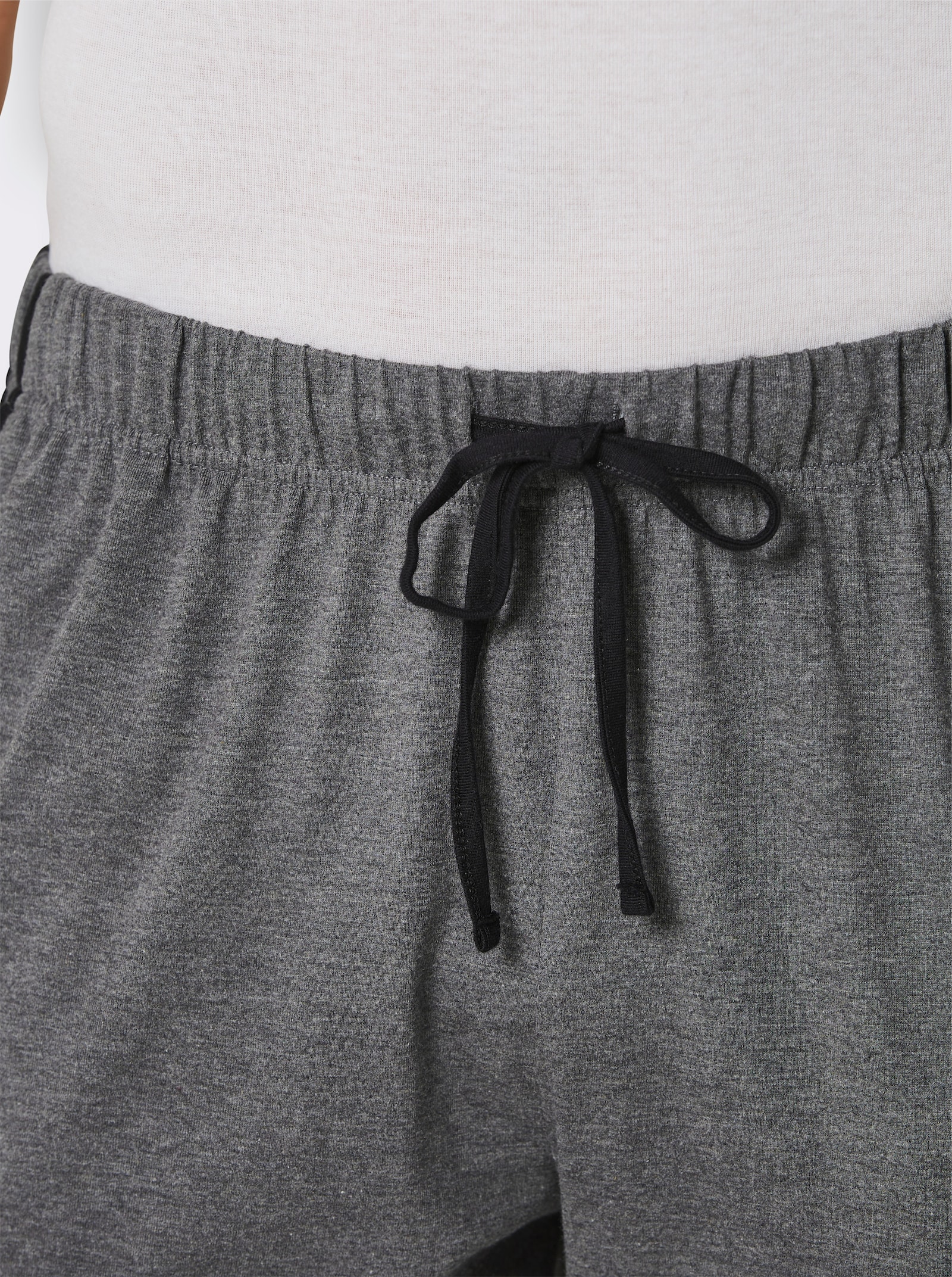 wäschepur men Hose lang - anthrazit-meliert-schwarz