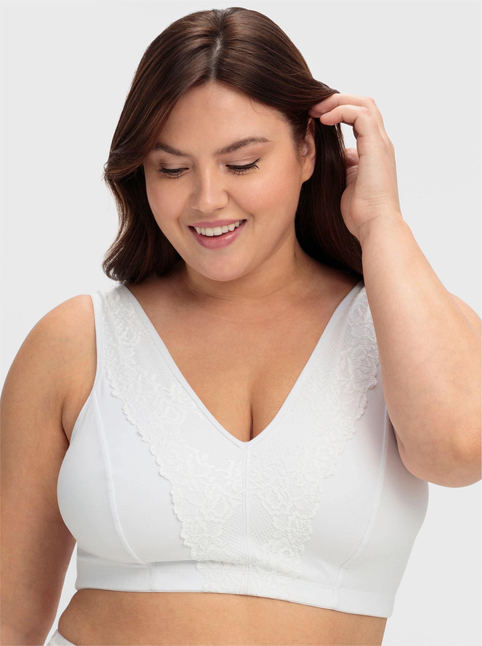 sheego BH ohne Bügel in Bustier-Form - weiß