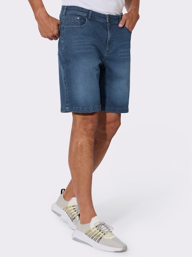 Jeansbermudas im 5-Pocket-Stil - blue-stone-washed