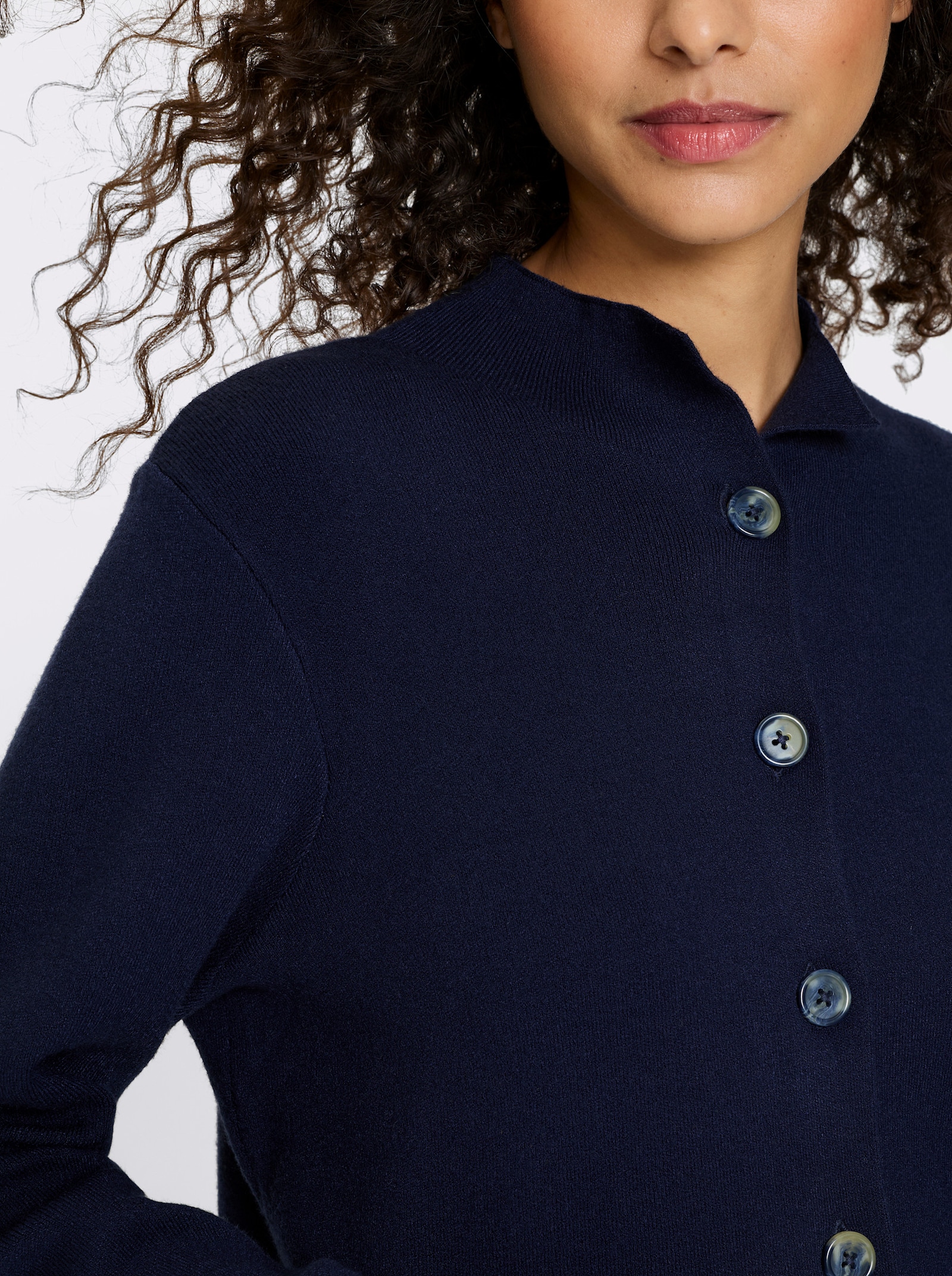 heine Cardigan mit Stehkragen - marine