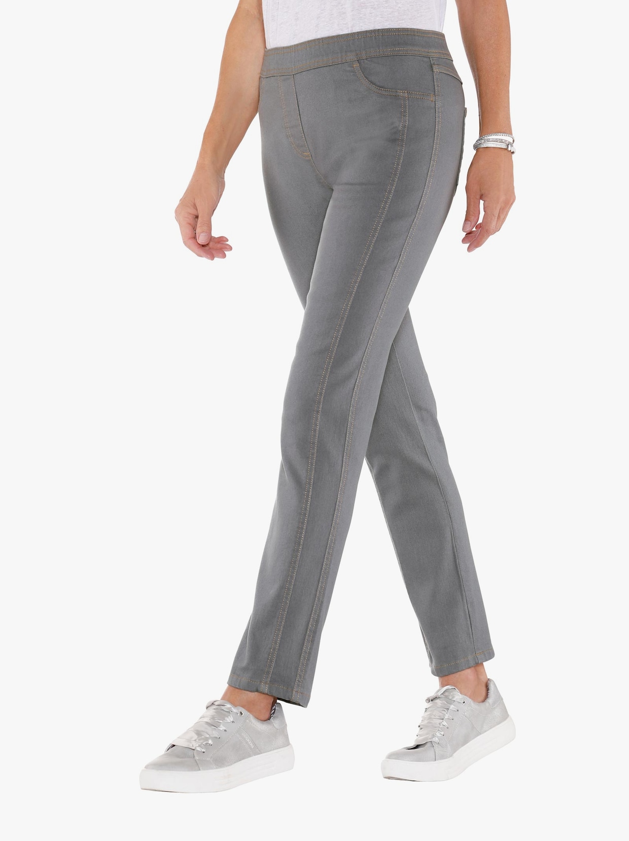 Jeans - grey-denim