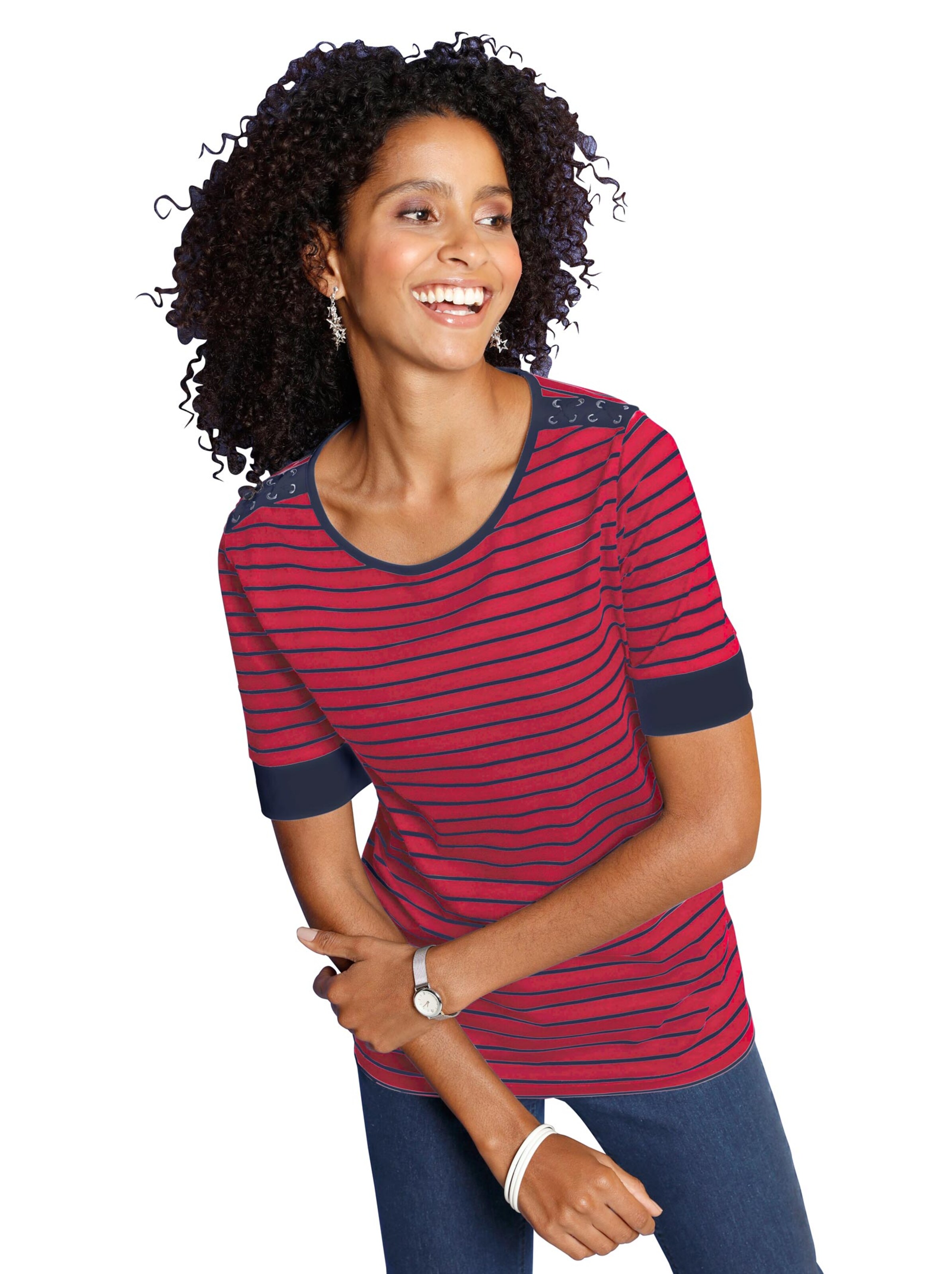 Shirt - rot-geringelt