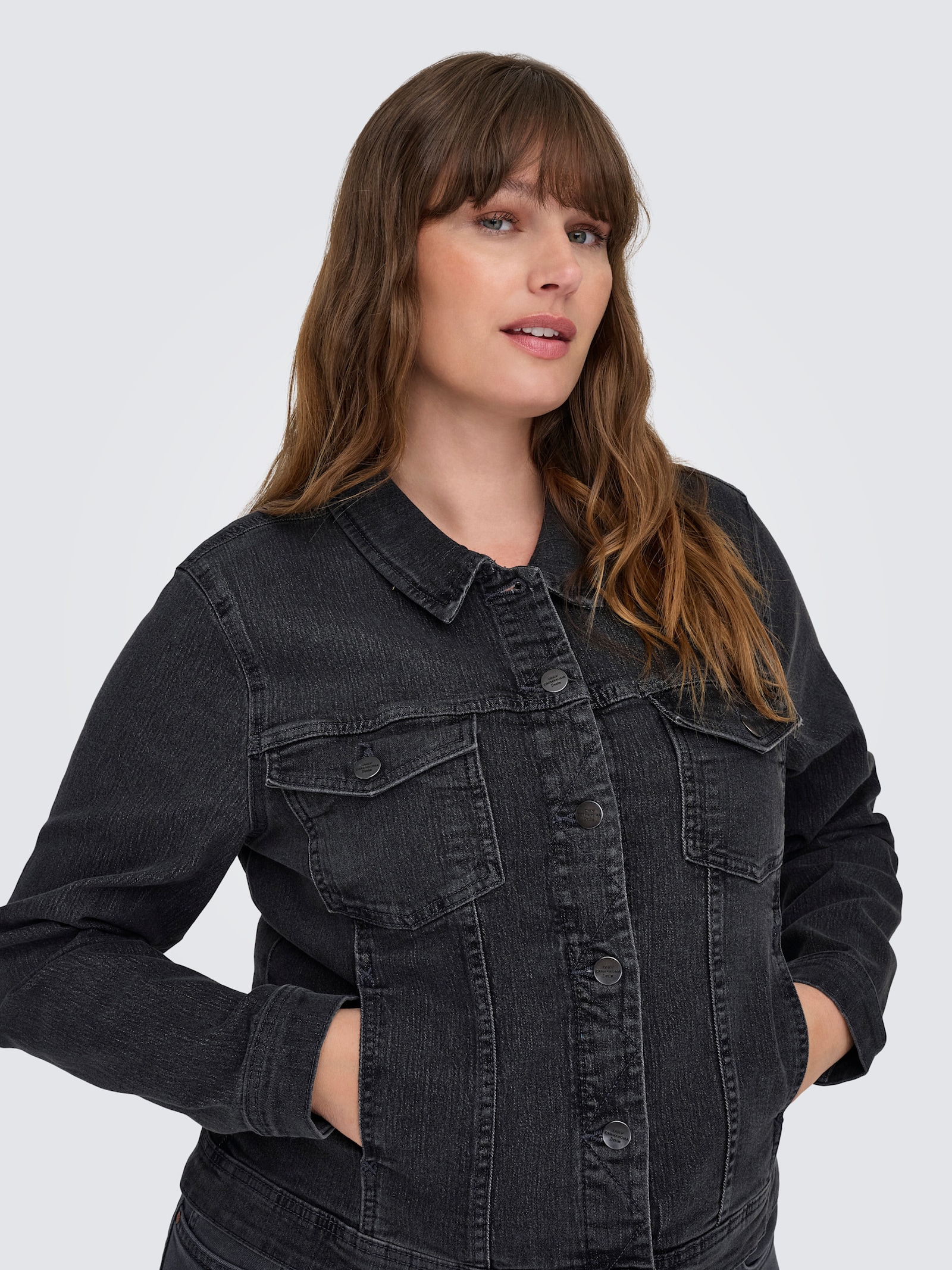 ONLY CARMAKOMA Jeansjacke - dark grey denim
