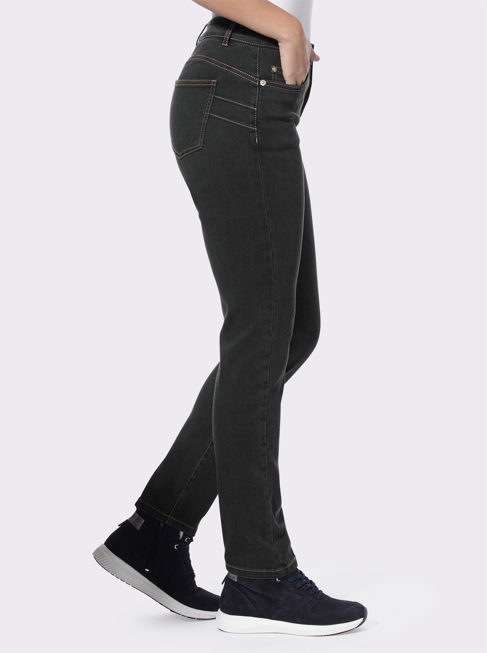 heine Jean push-up à la coupe 5 poches - graphite denim