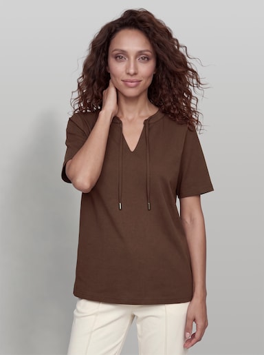 heine Shirt mit Bindeband - schoko