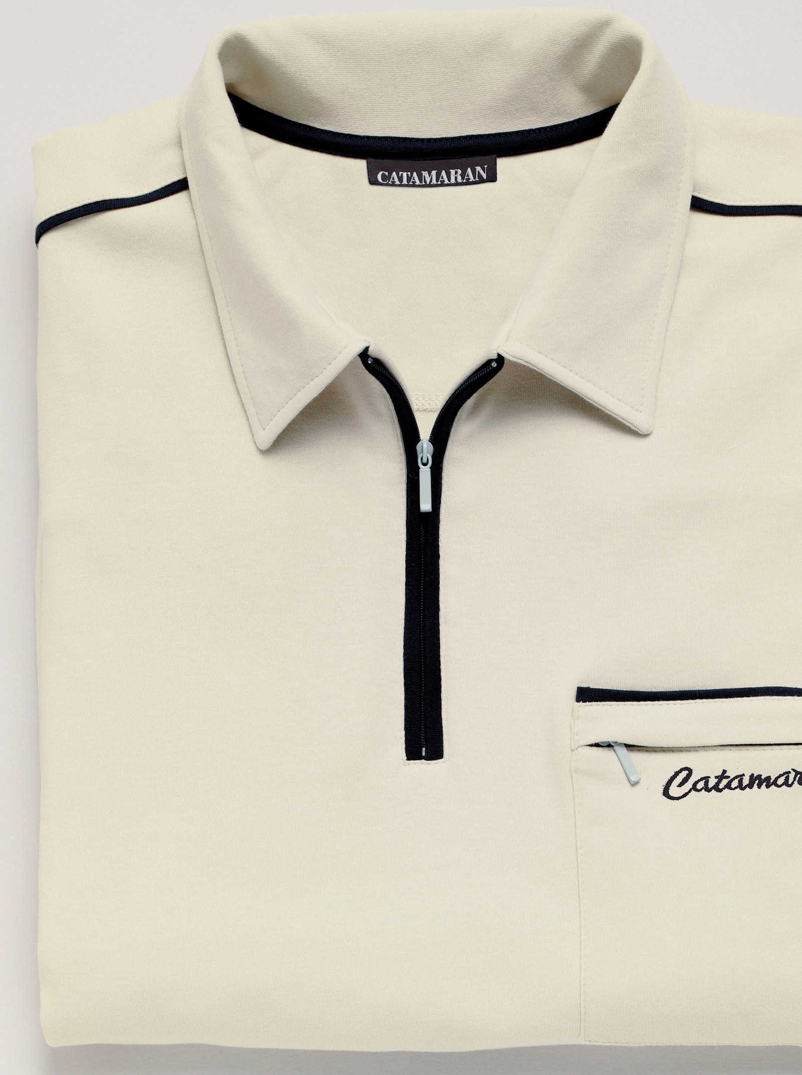 Catamaran Poloshirt met lange mouwen - beige