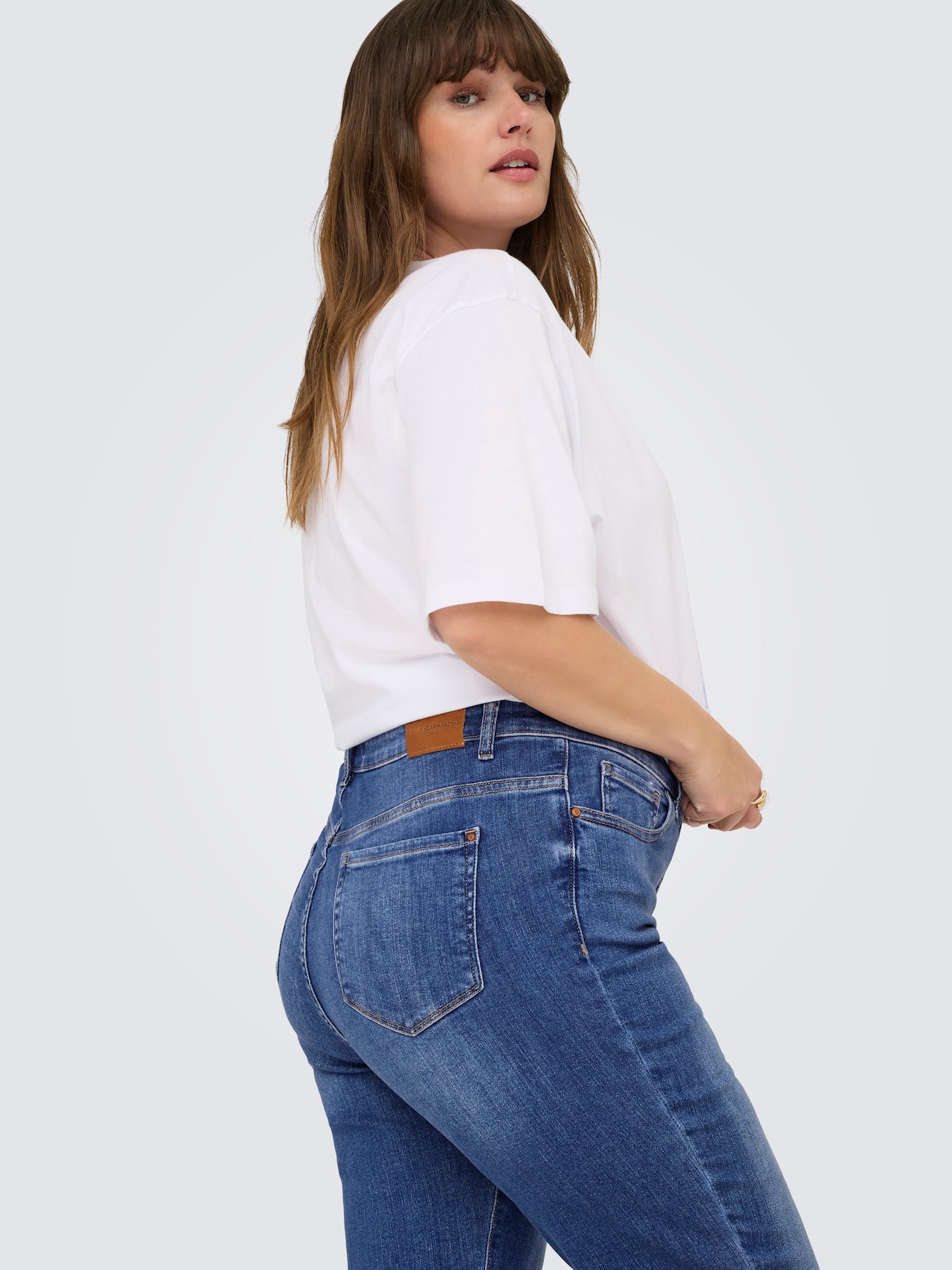 ONLY CARMAKOMA Slim-fit-Jeans - medium blue denim