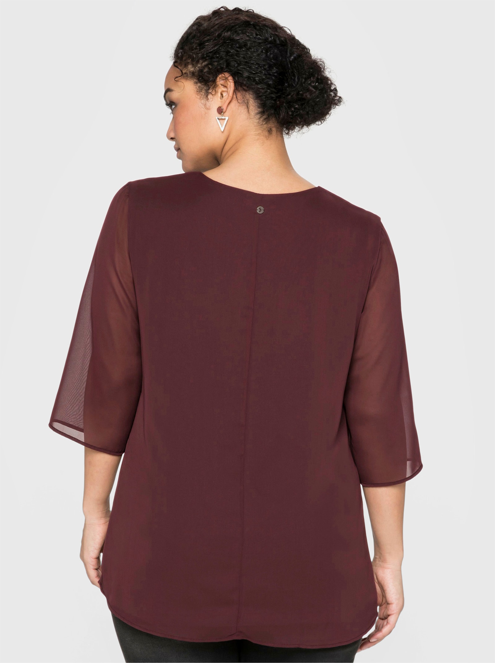 sheego Tunika im Lagenlook - weinrot
