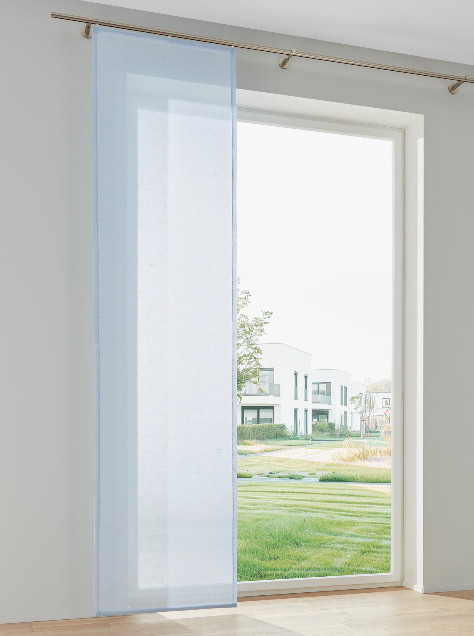 heine home Schiebevorhang in Leinen-Optik - hellblau