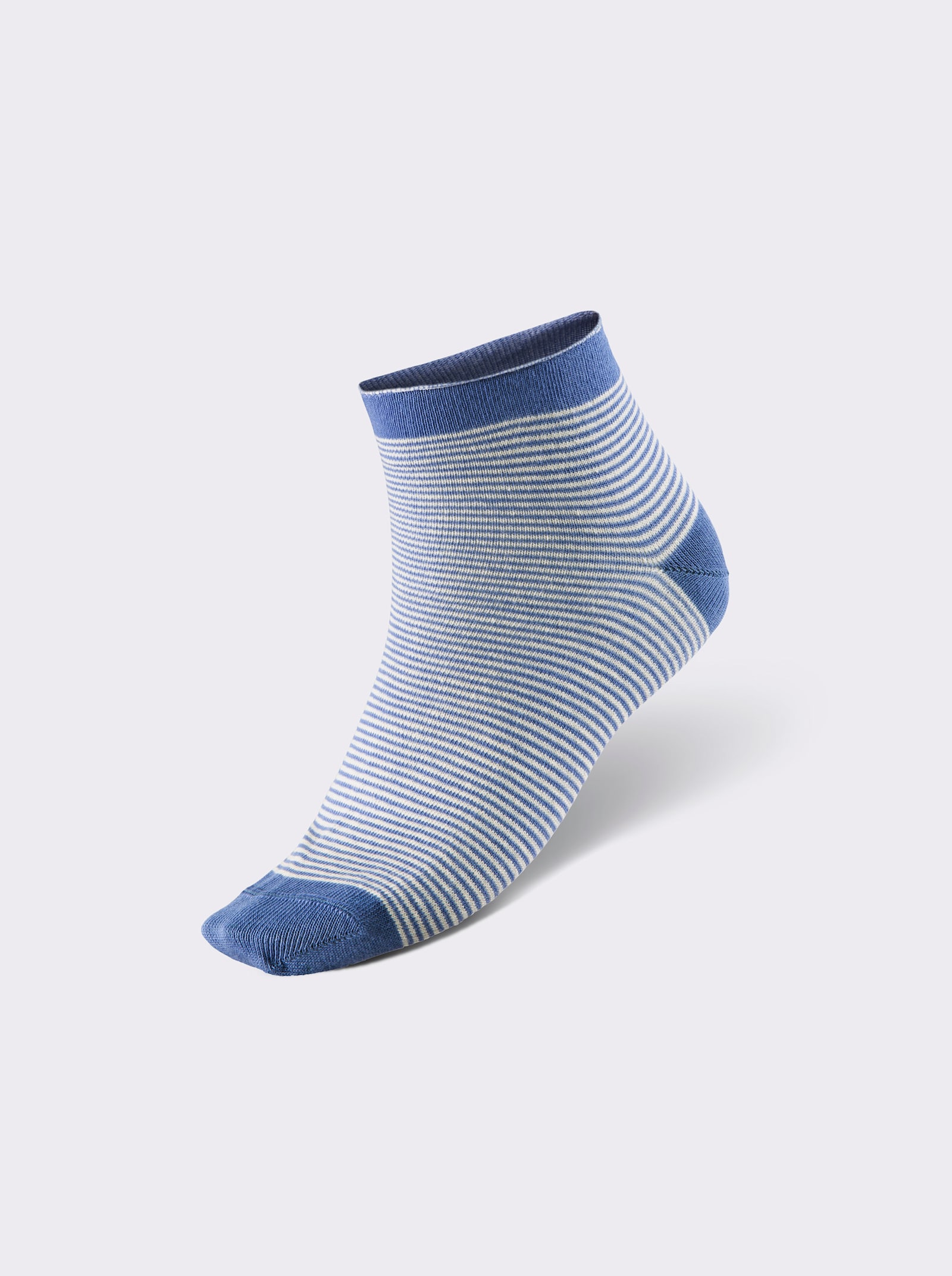 wäschepur Damen-Sneakersocken - mittelblau-gemustert