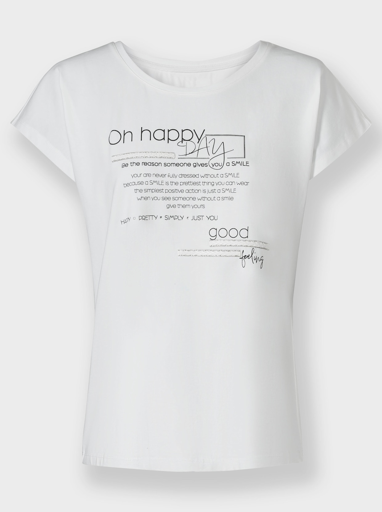 heine Shirt met korte mouwen - ecru