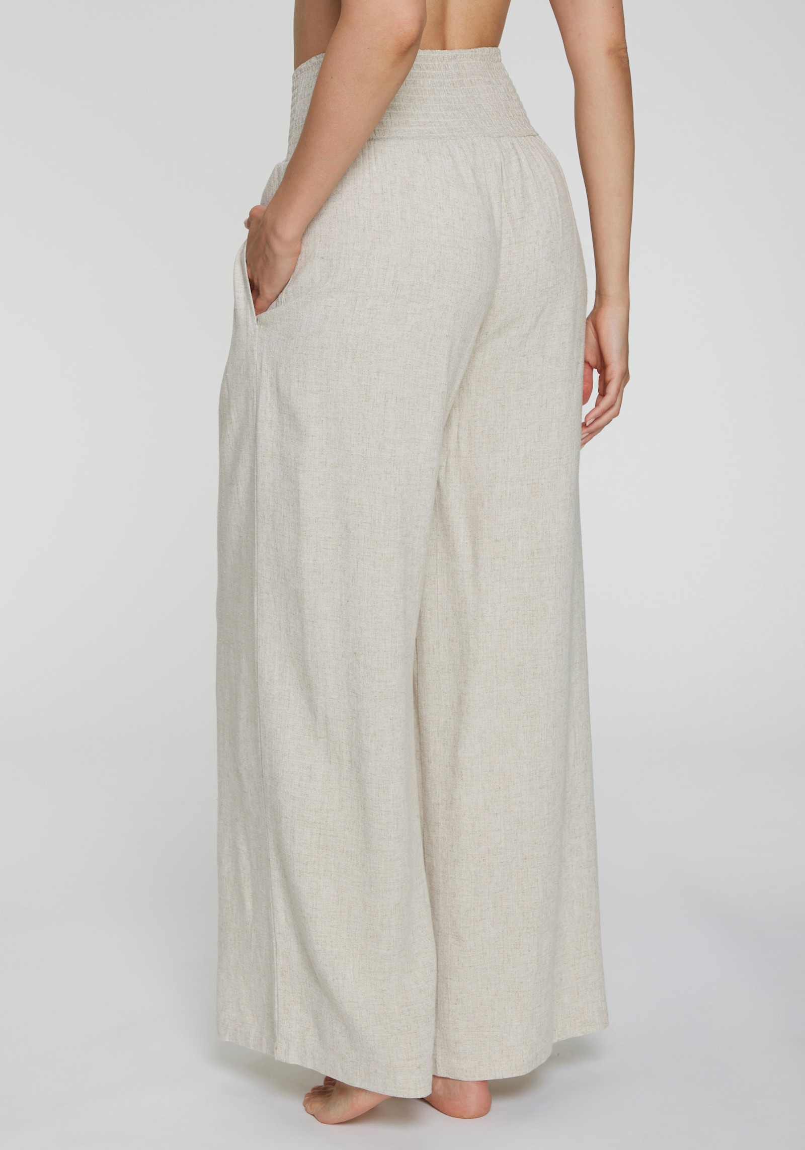 French Connection Leinenhose - beige meliert
