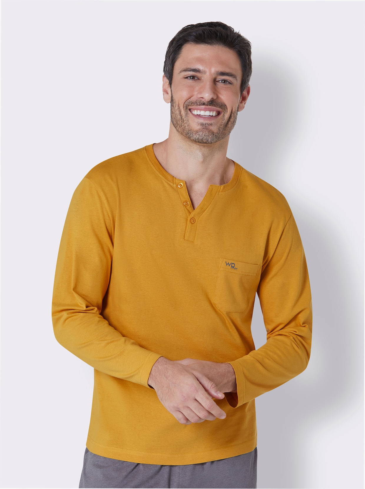 wäschepur men Pyjama-Shirt - oker