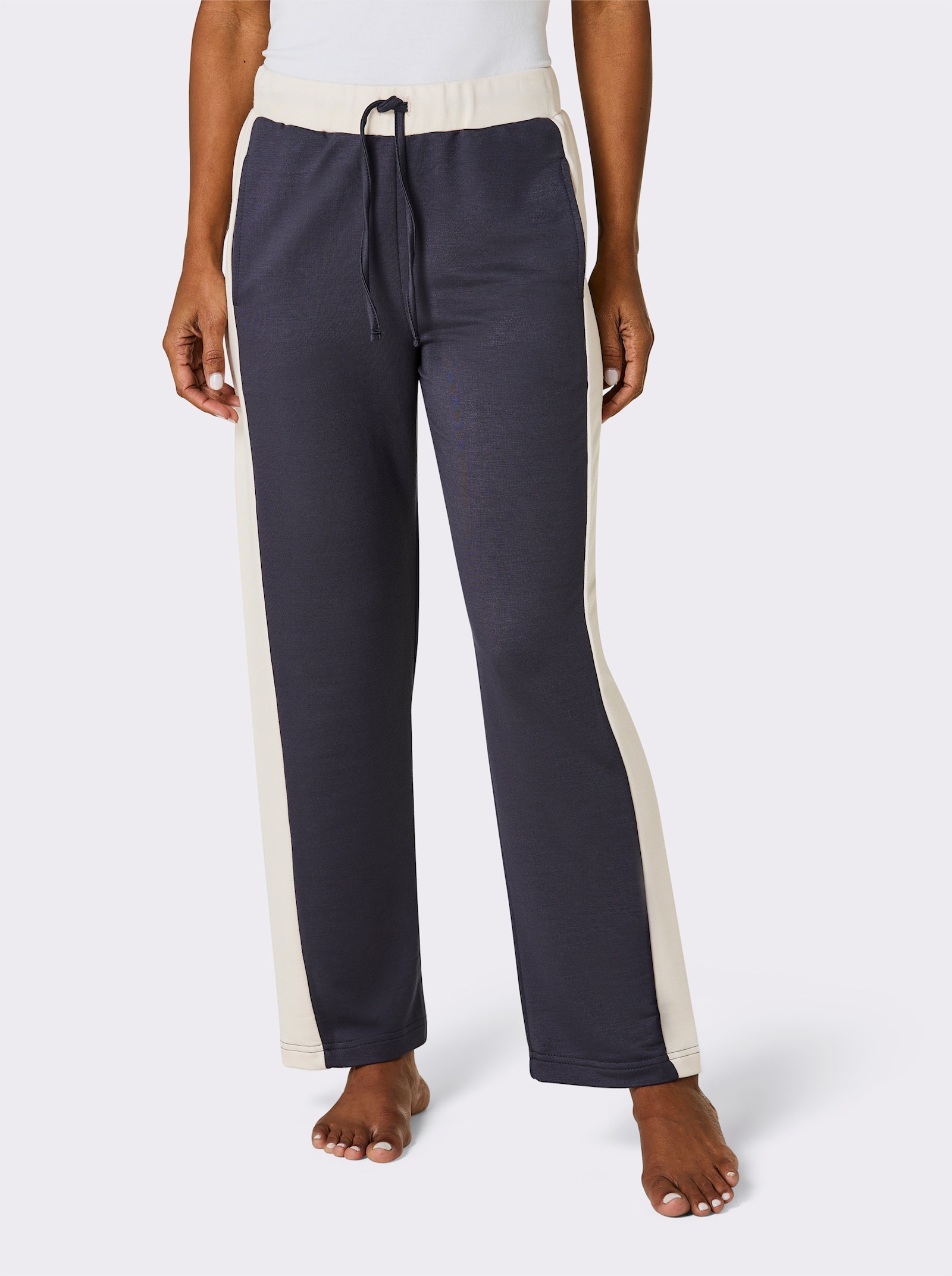 Hose - anthrazit-ecru