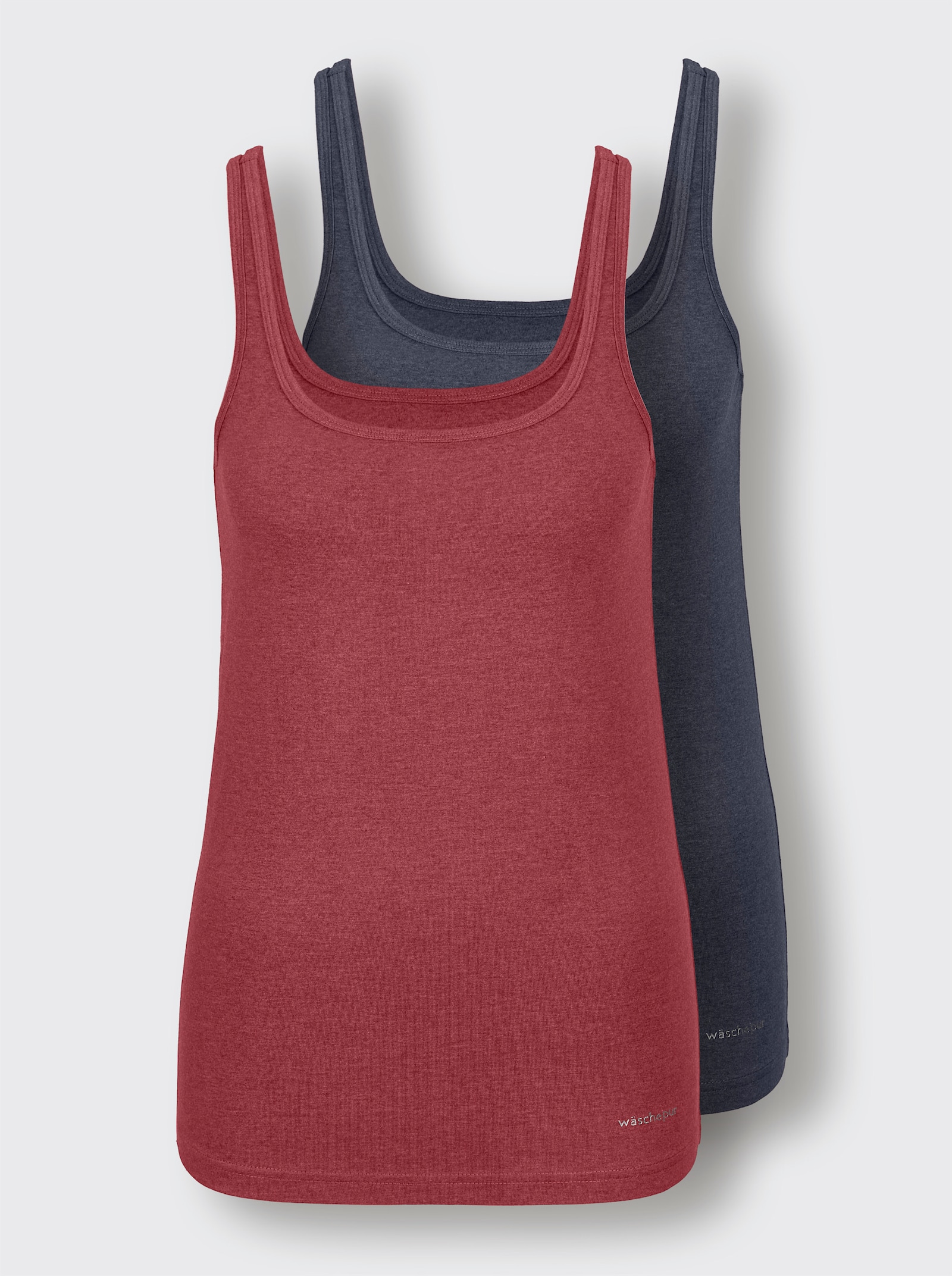 wäschepur Linne - marin + mörkröd