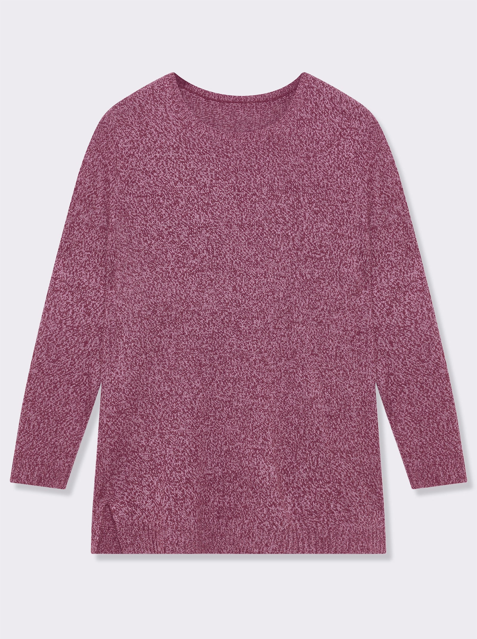 Longpullover aus Melange-Garn - malve-meliert