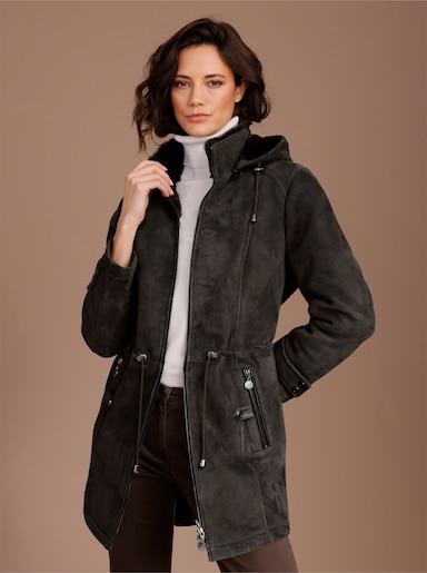 Mainpol Lammfelljacke in wärmender Qualität - braun