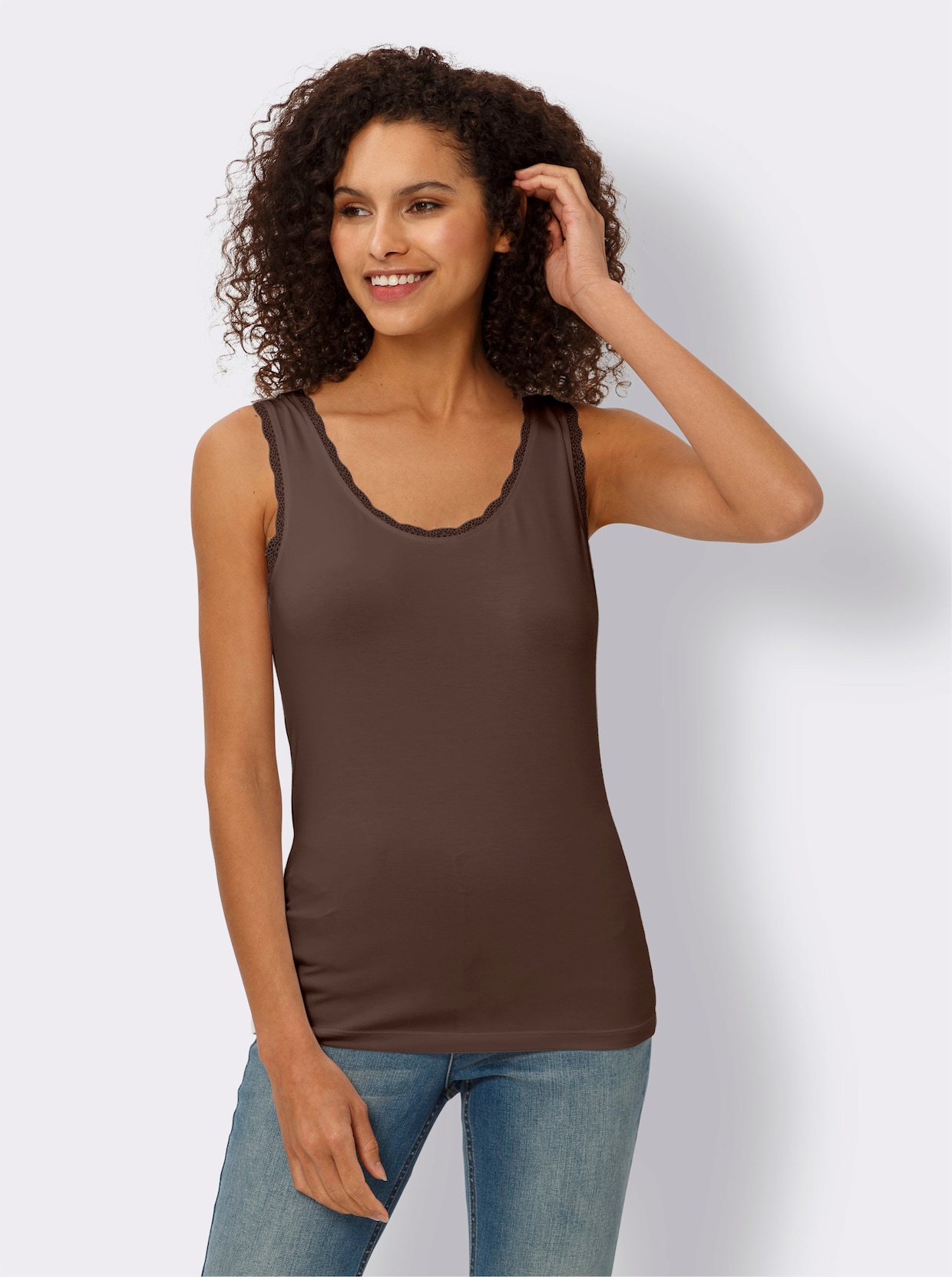 heine Shirttop - chocolade