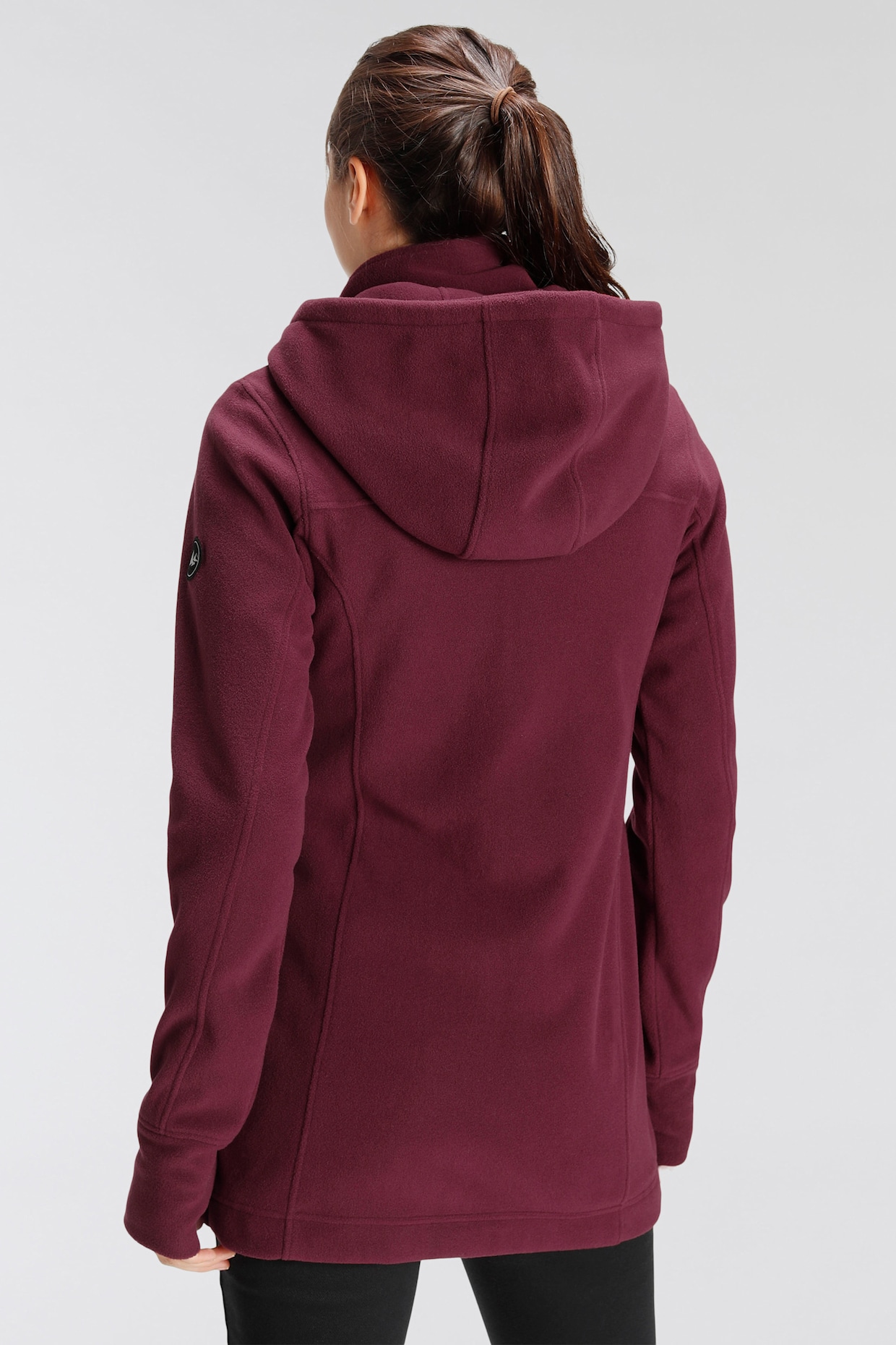 Fleecejacke - weinrot