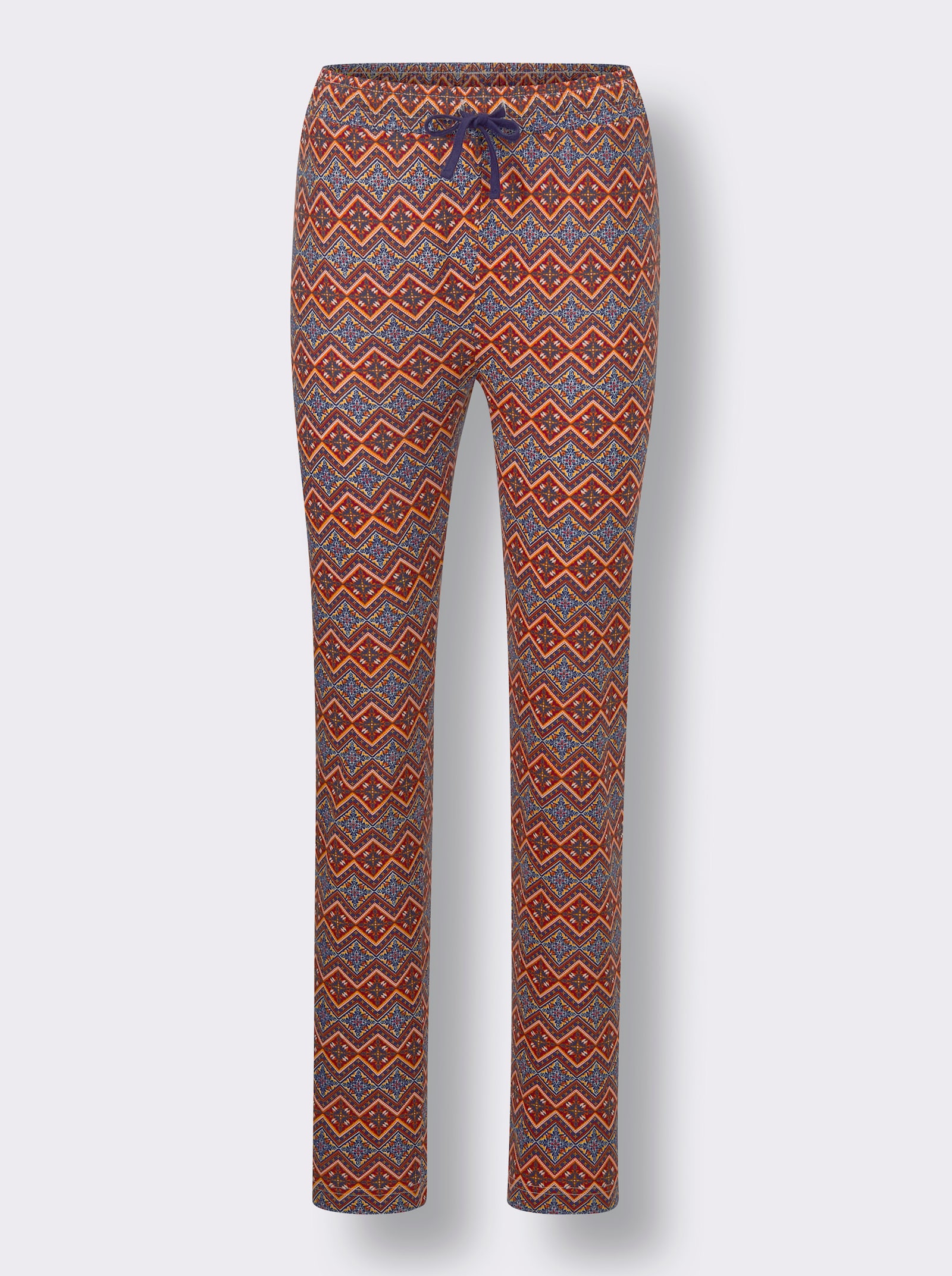 wäschepur Pyjamas med grafiskt mönster - marin-orange-med tryck