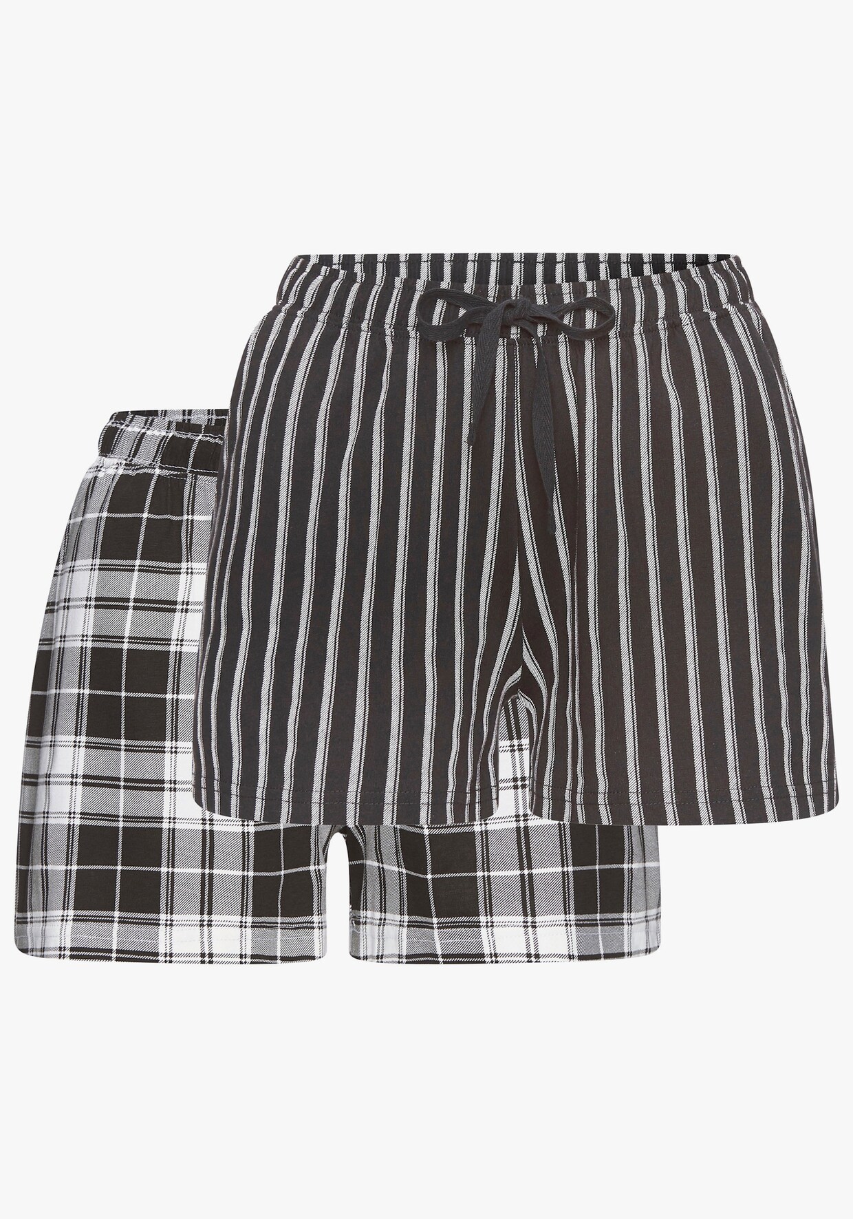 Vivance Dreams Pyjamashorts - schwarz-weiß-gemustert