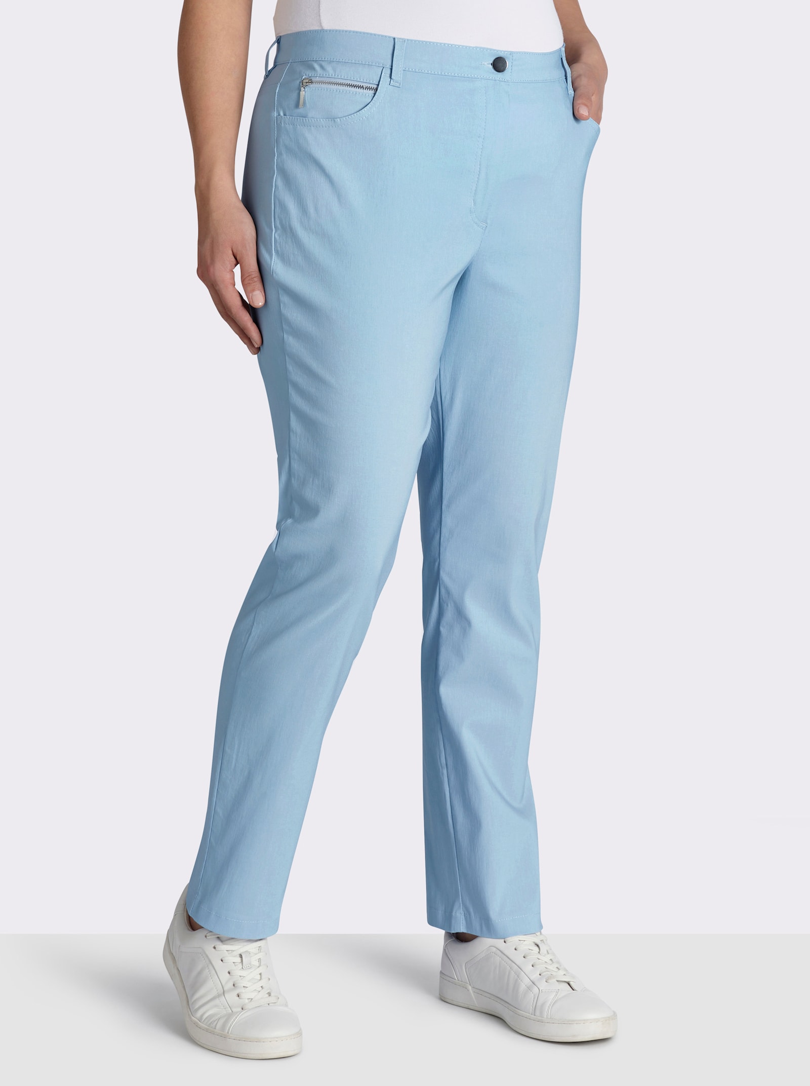 Stehmann Comfort line Stretch-Hose mit Zier-Taschen vorne - bleu