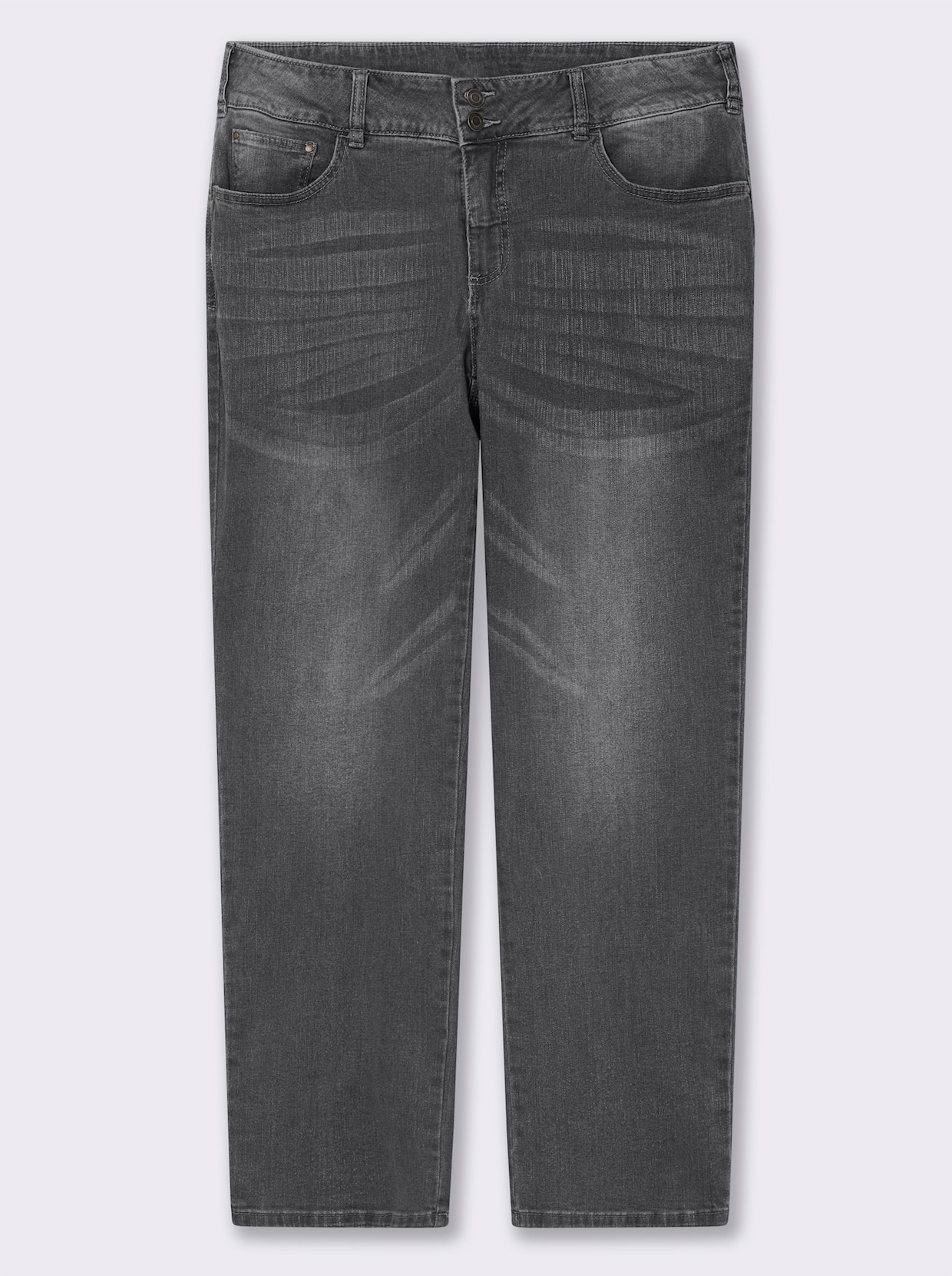 Jeans mit Nieten an den Taschen - grey-denim