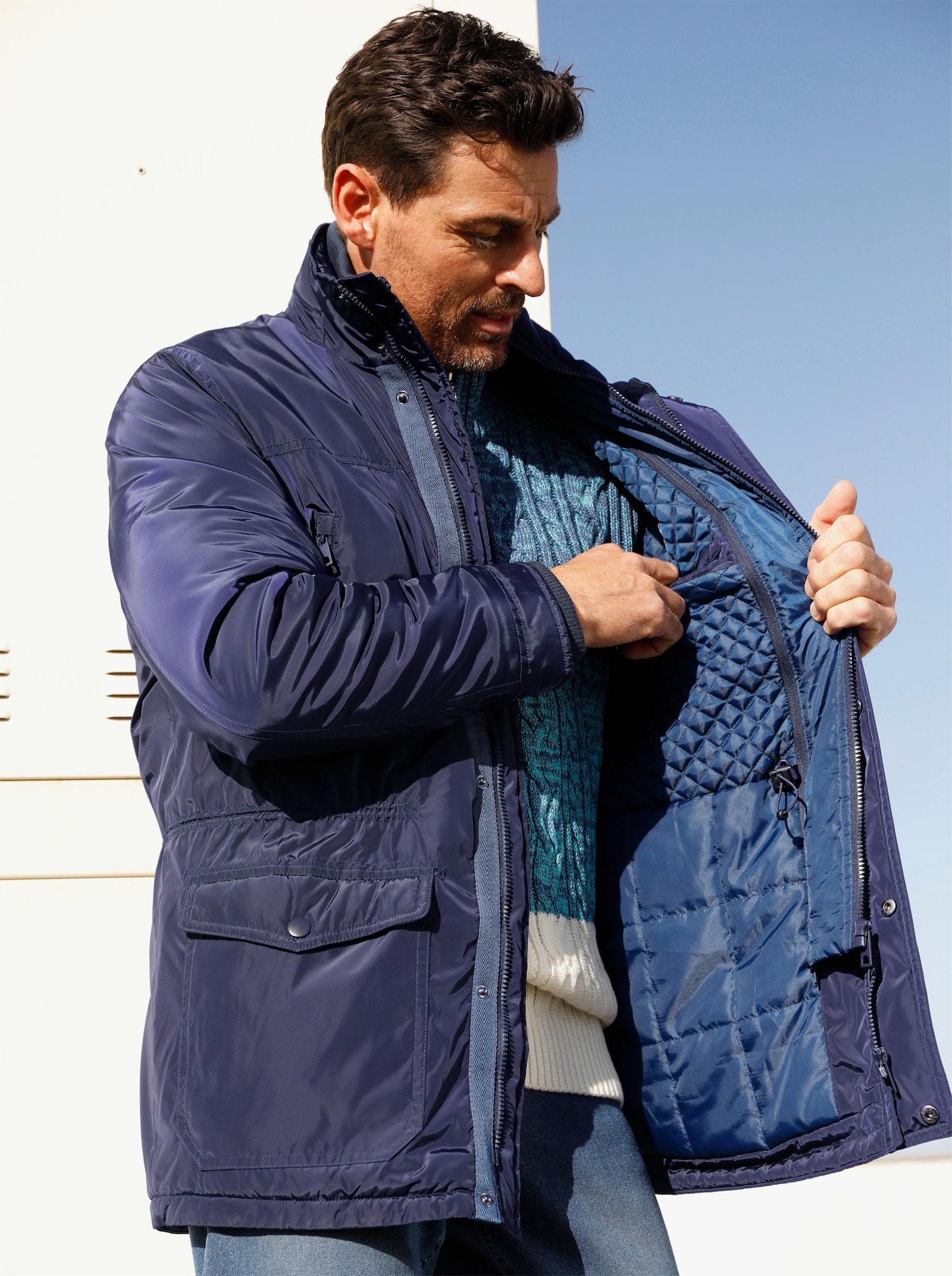 Marco Donati Lang jack met uitneembare inzet - marine