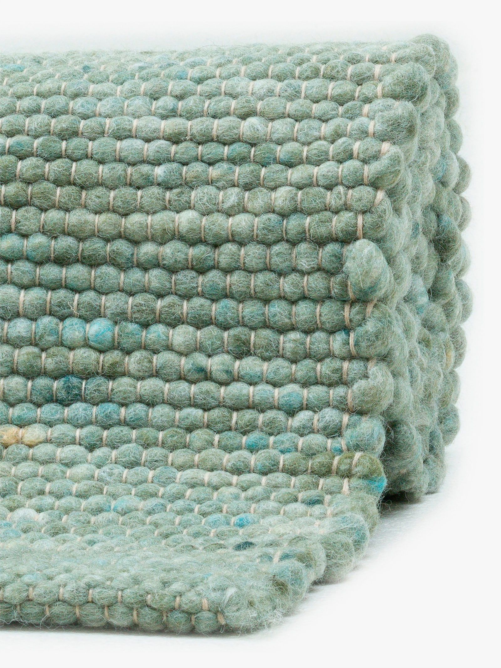 Theko Handwebteppich - grün