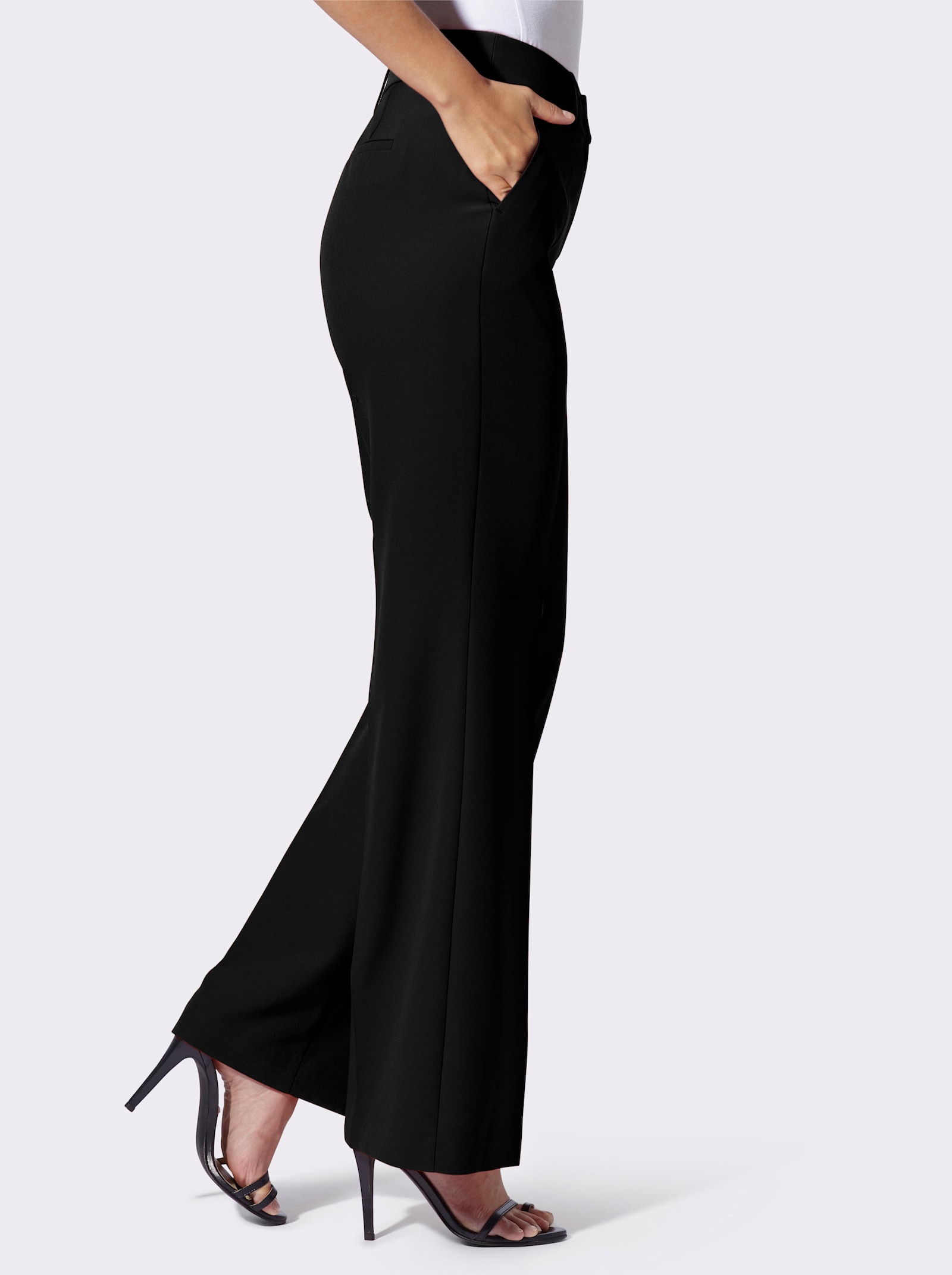 heine Marlene-Hose mit breitem Bund - schwarz