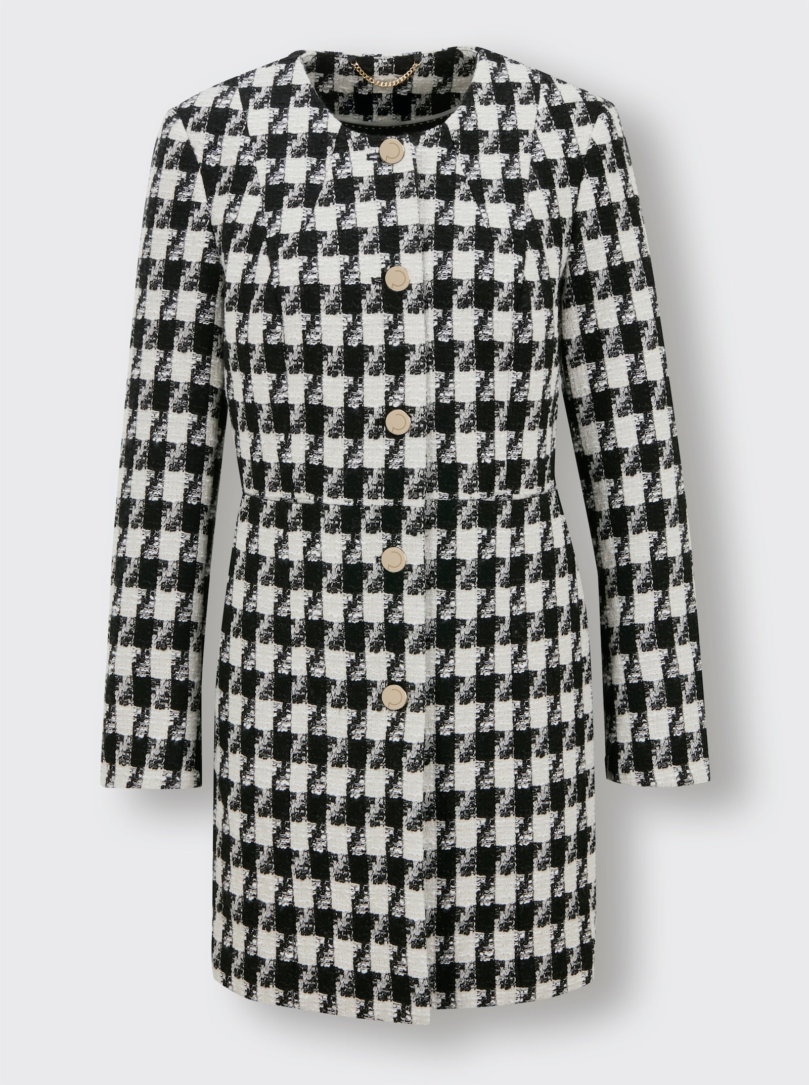 CREATION L PREMIUM Jacquardblazer mit 40% Wolle - schwarz-ecru