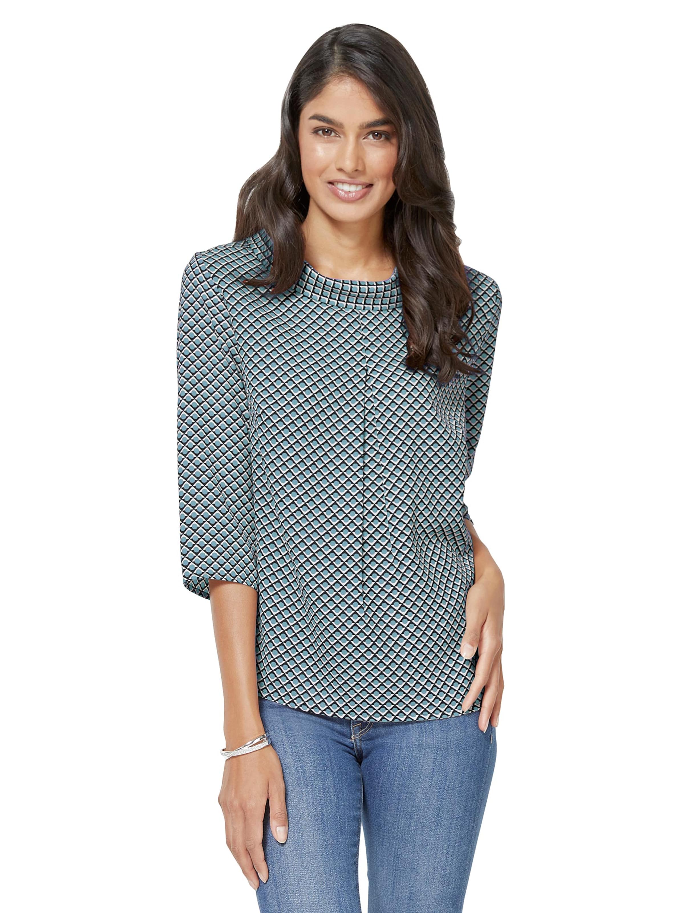 Bluse - aqua-gemustert