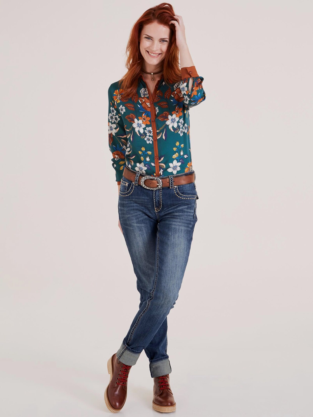 Linea Tesini Druckbluse - bunt