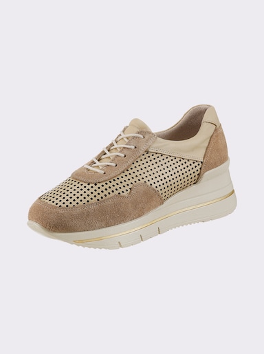 Gemini Sneaker mit Veloursleder - beige