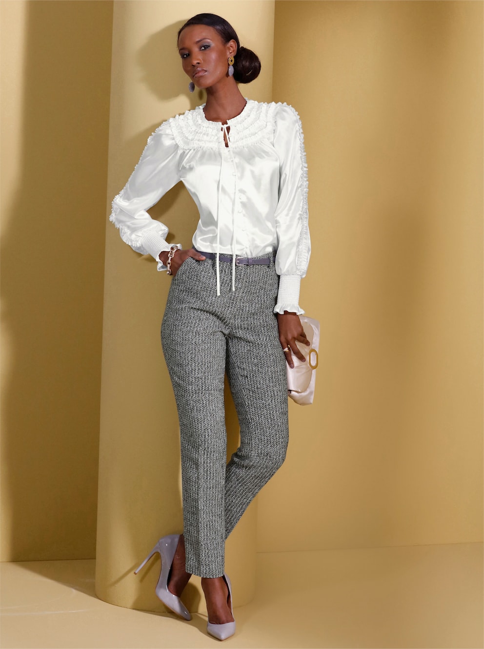 Broek Hetti Milan Ecru main image 1