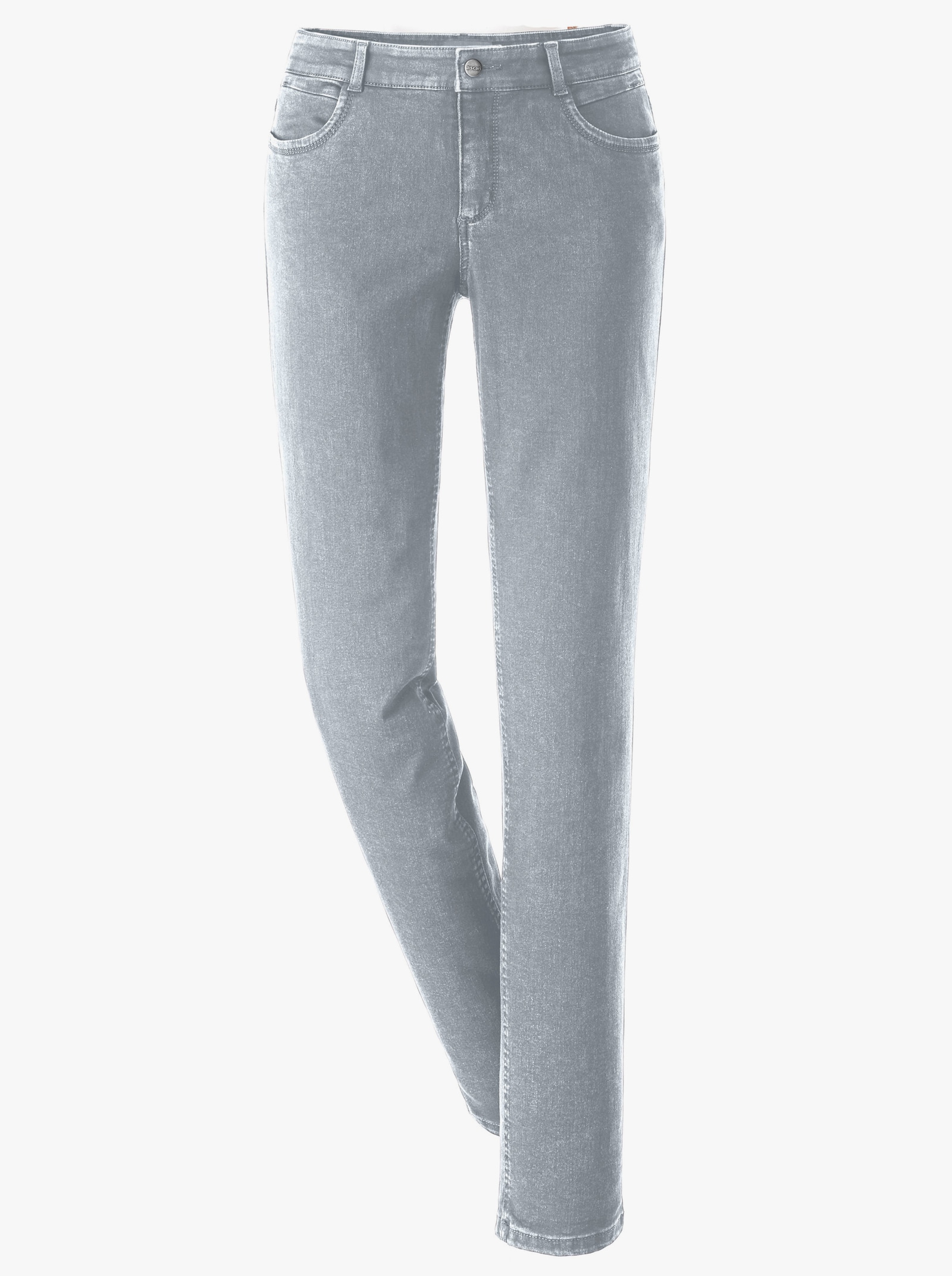 Ascari Stretch-Jeans in Röhren-Form - grau