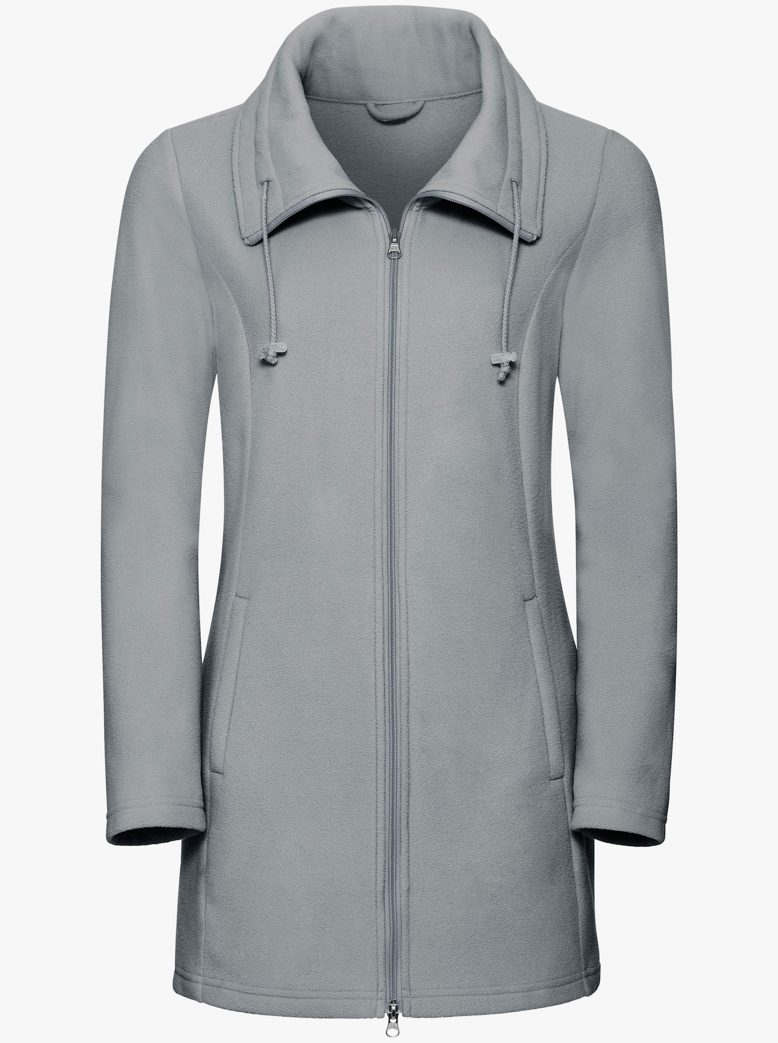 Fleecejacke mit 2-Wege-Reißverschluss - grau