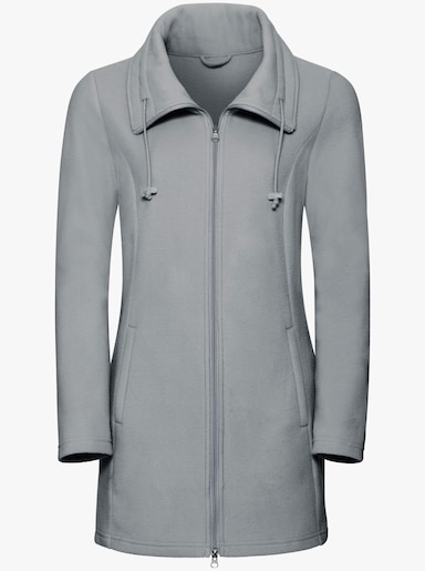 Fleecejacke mit 2-Wege-Reißverschluss - grau