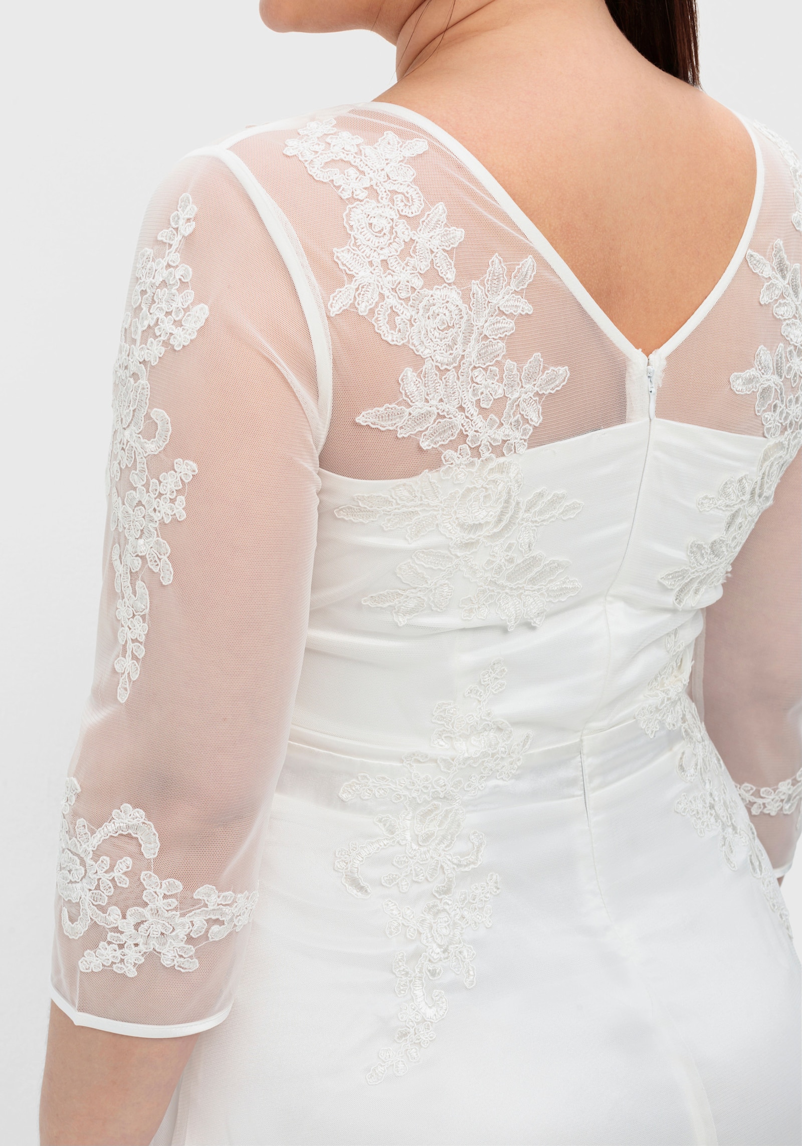 sheego Robe de mariée effet corsage - offwhite